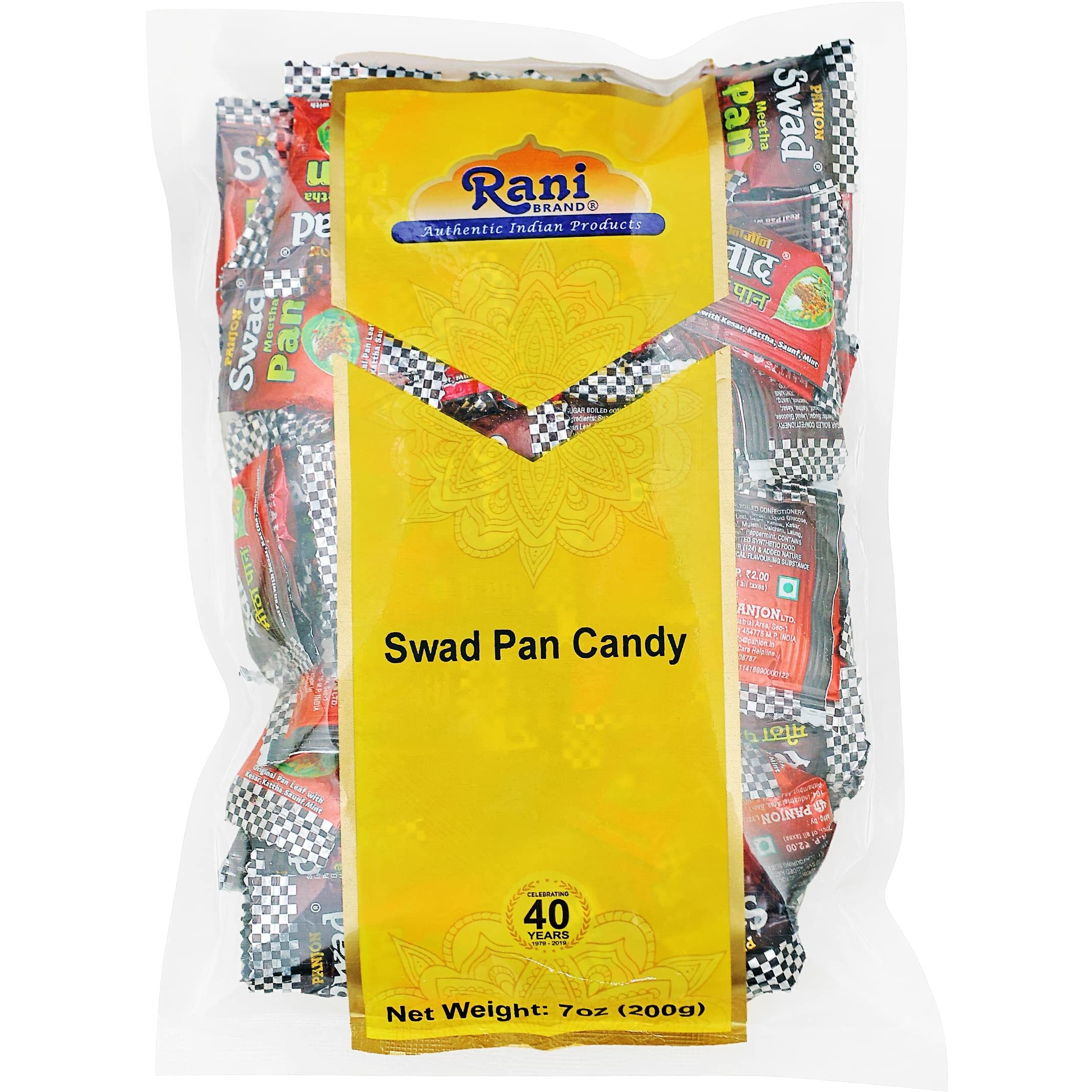 Rani Swad Pan Candy 7oz (200g) Individually Wrapped ~ Indian Tasty Treats, Vegan, Gluten Friendly, NON-GMO, Indian Origin (Size 7oz (200g))