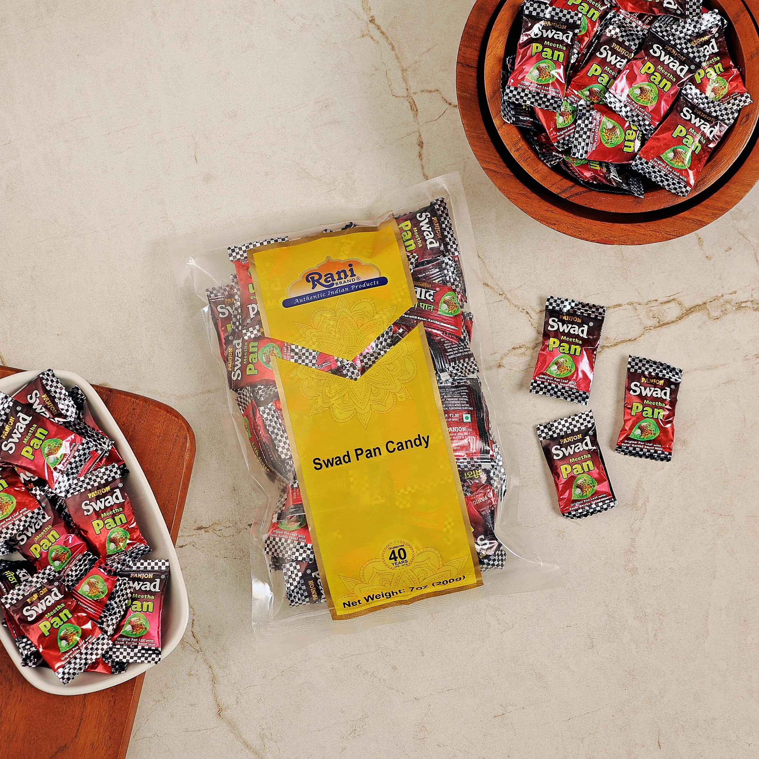 Rani Swad Pan Candy 7oz (200g) Individually Wrapped ~ Indian Tasty Treats, Vegan, Gluten Friendly, NON-GMO, Indian Origin (Size 7oz (200g))