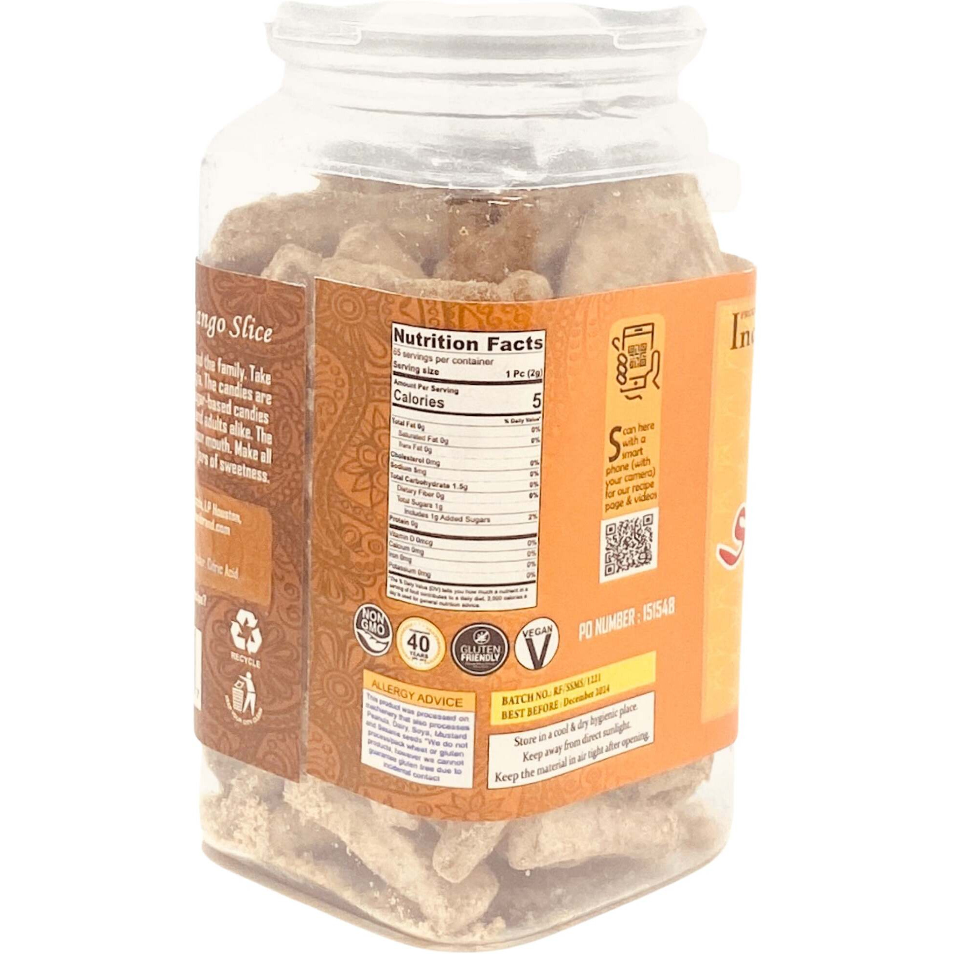 Rani Sweet & Sour Mango Slice Candy 4.55oz (130g) Vacuum Sealed, Easy Open Top, Resealable Container ~ Indian Tasty Treats, Vegan, Gluten Friendly, NON-GMO, Indian Origin (Size 4.55oz (130g))