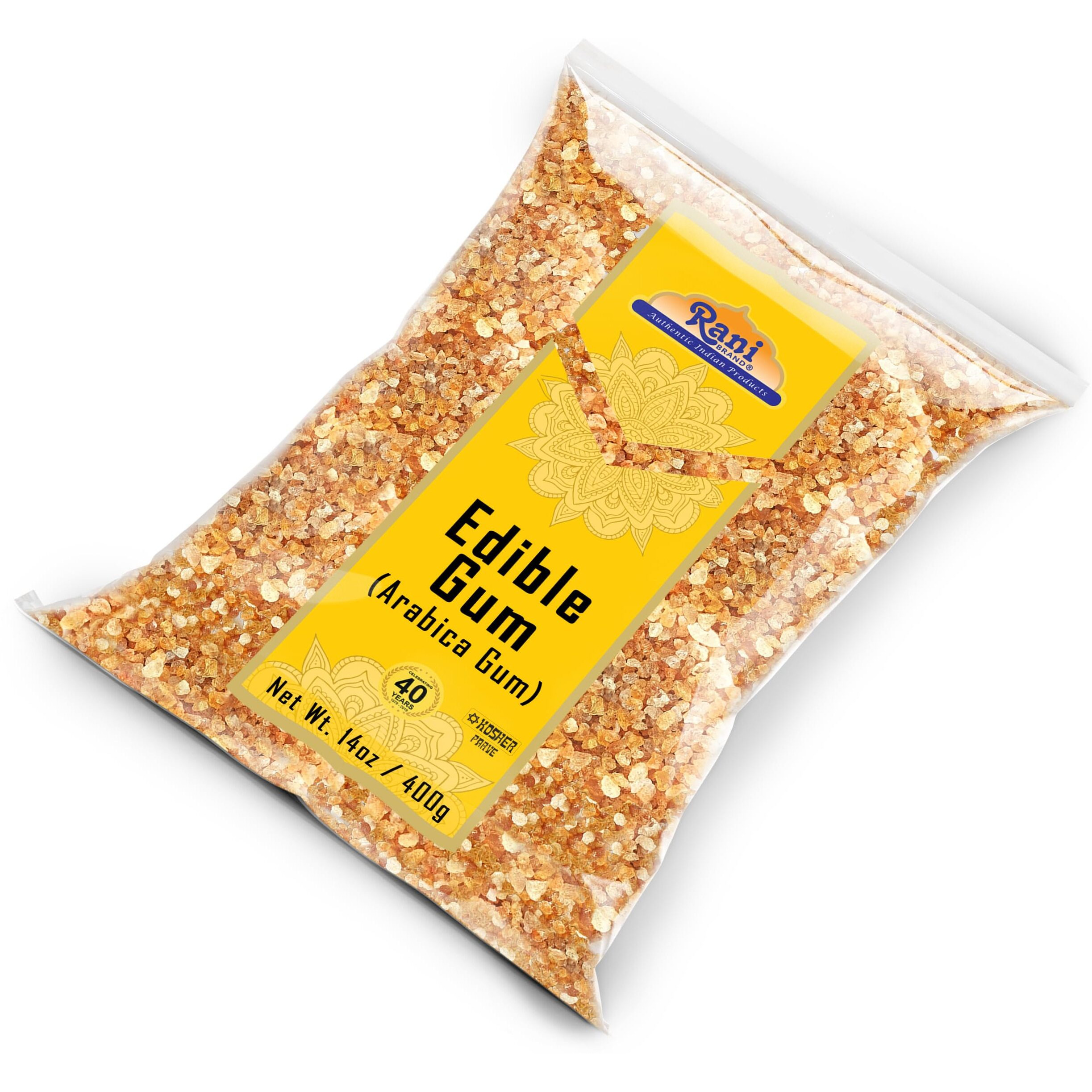 Rani Edible Gum Whole (Arabica Gum) 14oz (400g) ~ All Natural, Salt-Free, Vegan, No Colors, Gluten Friendly, NON-GMO, Kosher, Indian Origin