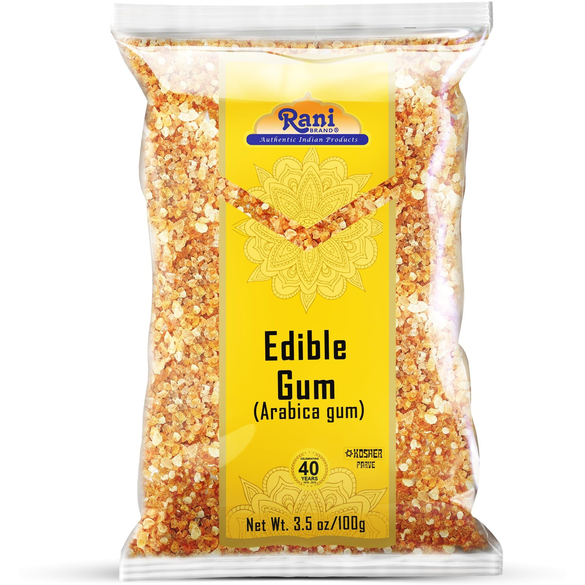 Rani Edible Gum Whole (Arabica Gum) 3.5oz (100g) ~ All Natural, Salt-Free, Vegan, No Colors, Gluten Friendly, NON-GMO, Kosher, Indian Origin