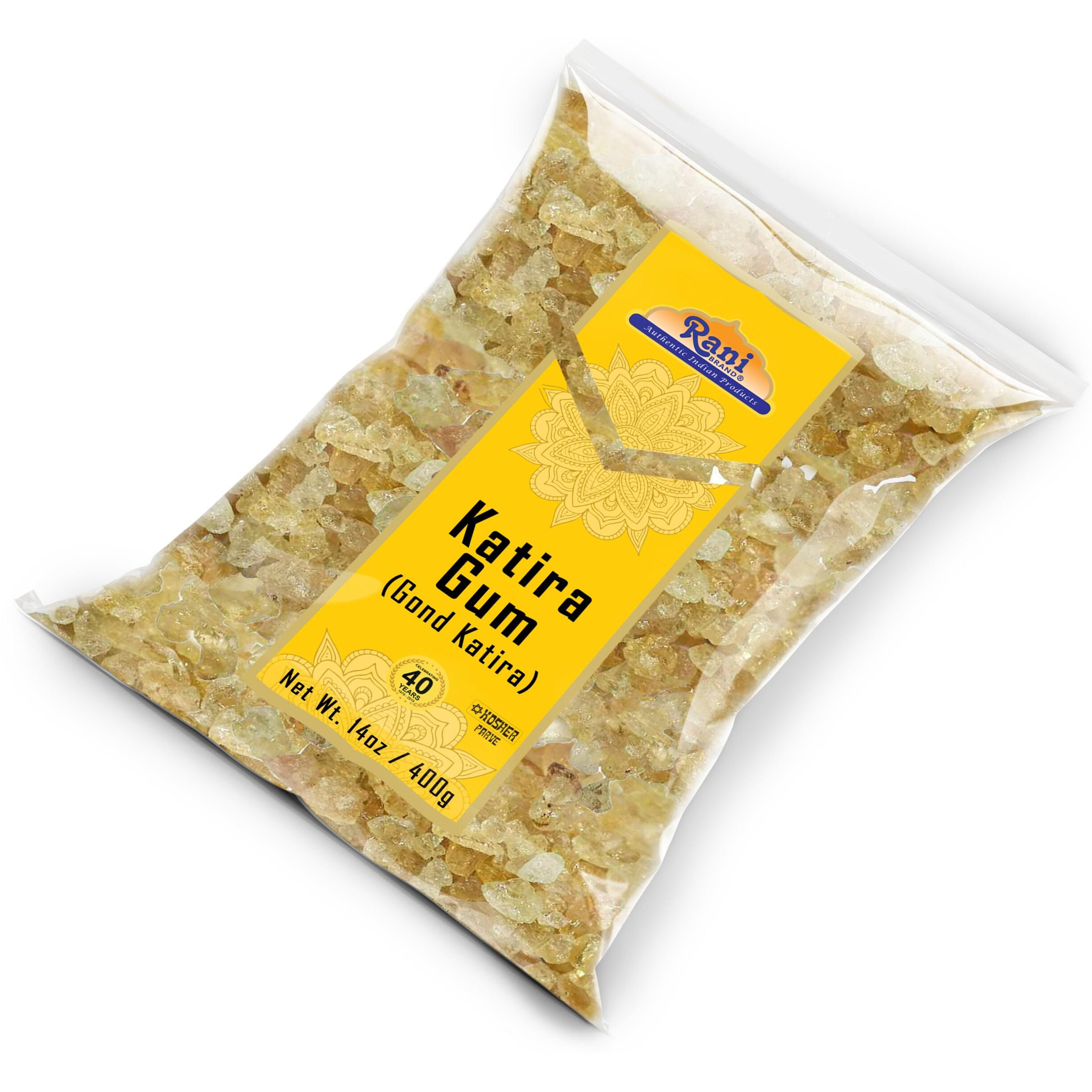 Rani Edible Gum Whole (Goonder Tragacanth Gum) 14oz (400g) ~ All Natural, Salt-Free, Vegan, No Colors, Gluten Friendly, NON-GMO, Kosher, Indian Origin