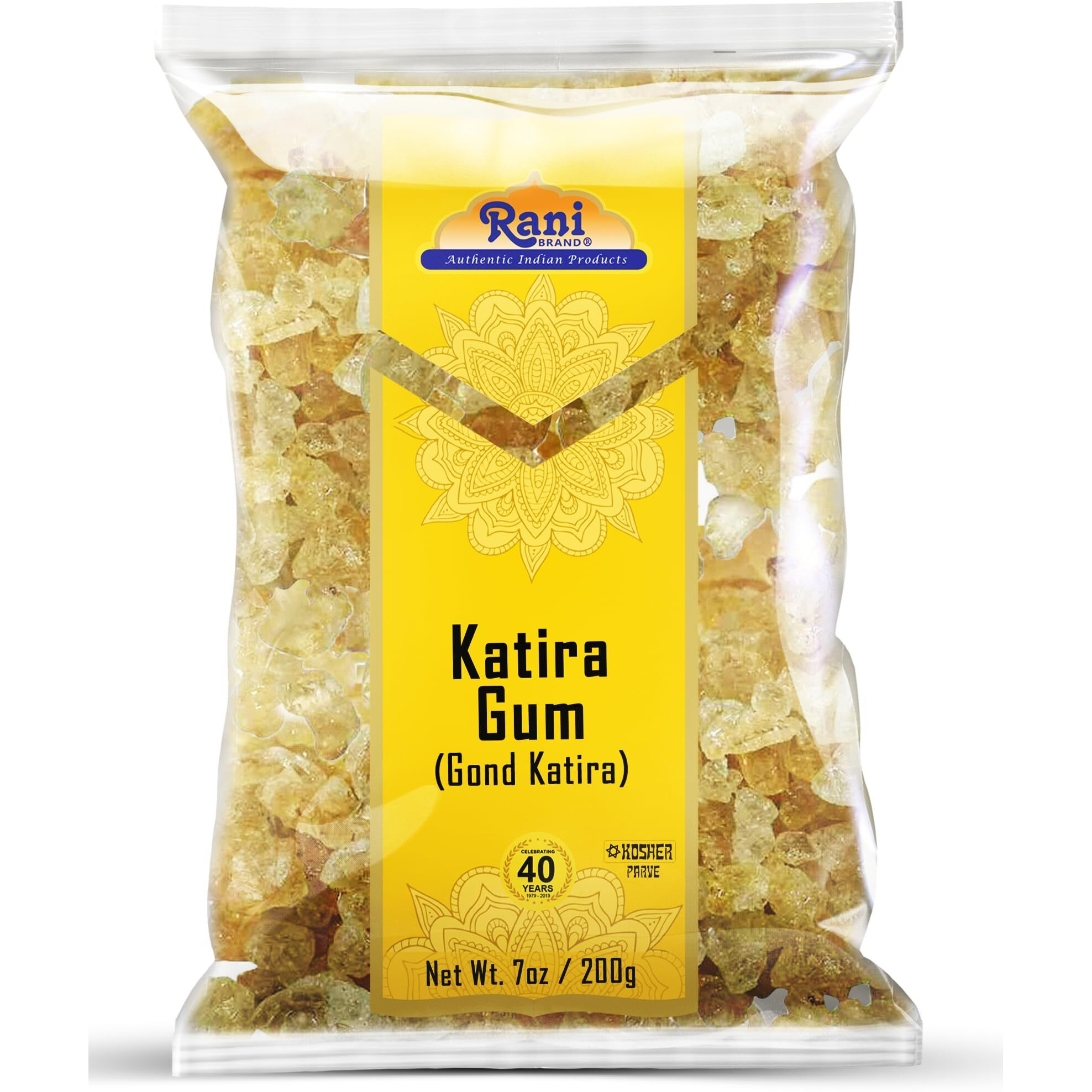 Rani Edible Gum Whole (Goonder Tragacanth Gum) 7oz (200g) ~ All Natural, Salt-Free, Vegan, No Colors, Gluten Friendly, NON-GMO, Kosher, Indian Origin