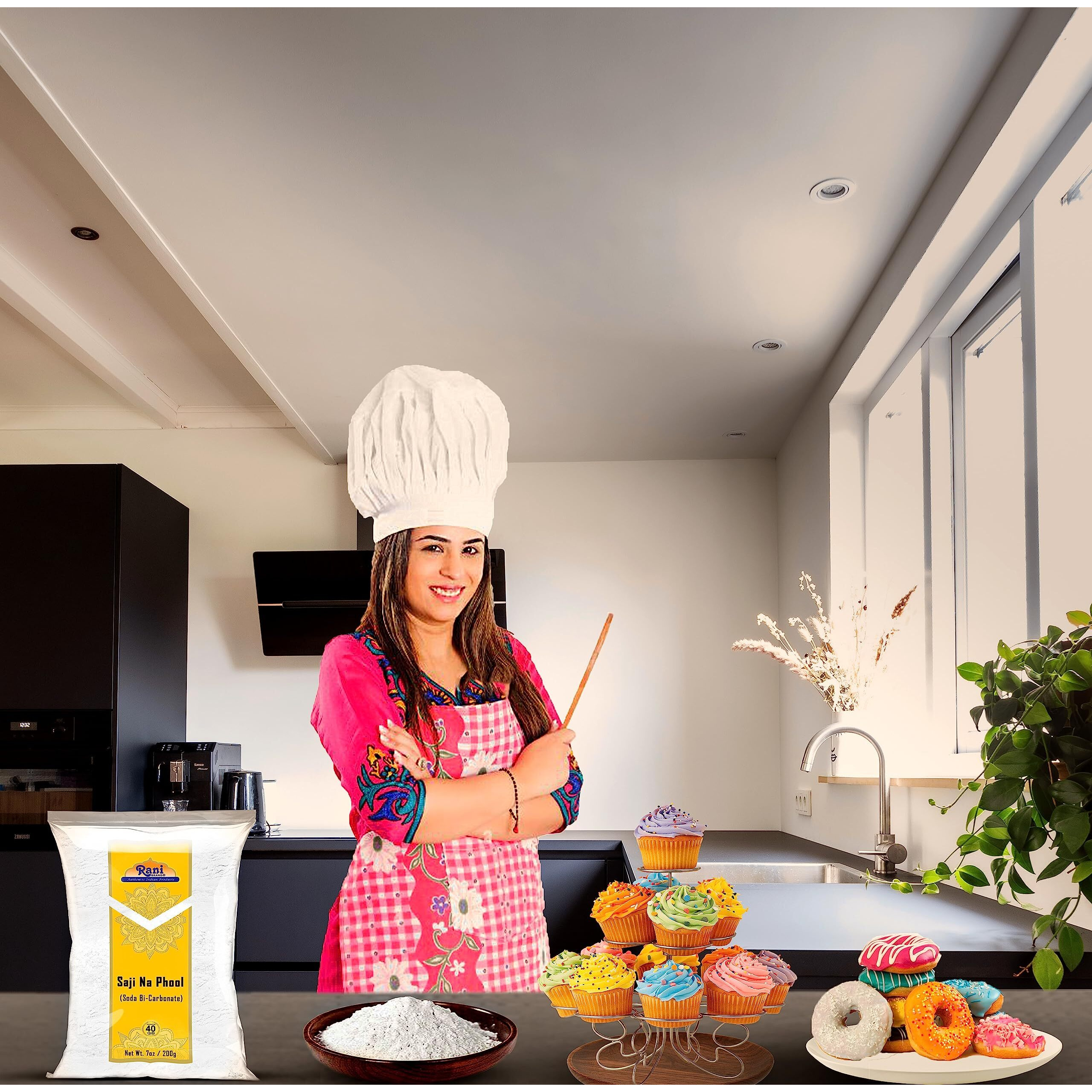 Rani Saji Na Phool (Soda Bi-Carbonate) 7oz (200g) ~ Used for cooking, NON-GMO, Kosher, Indian Origin, Gluten Friendly