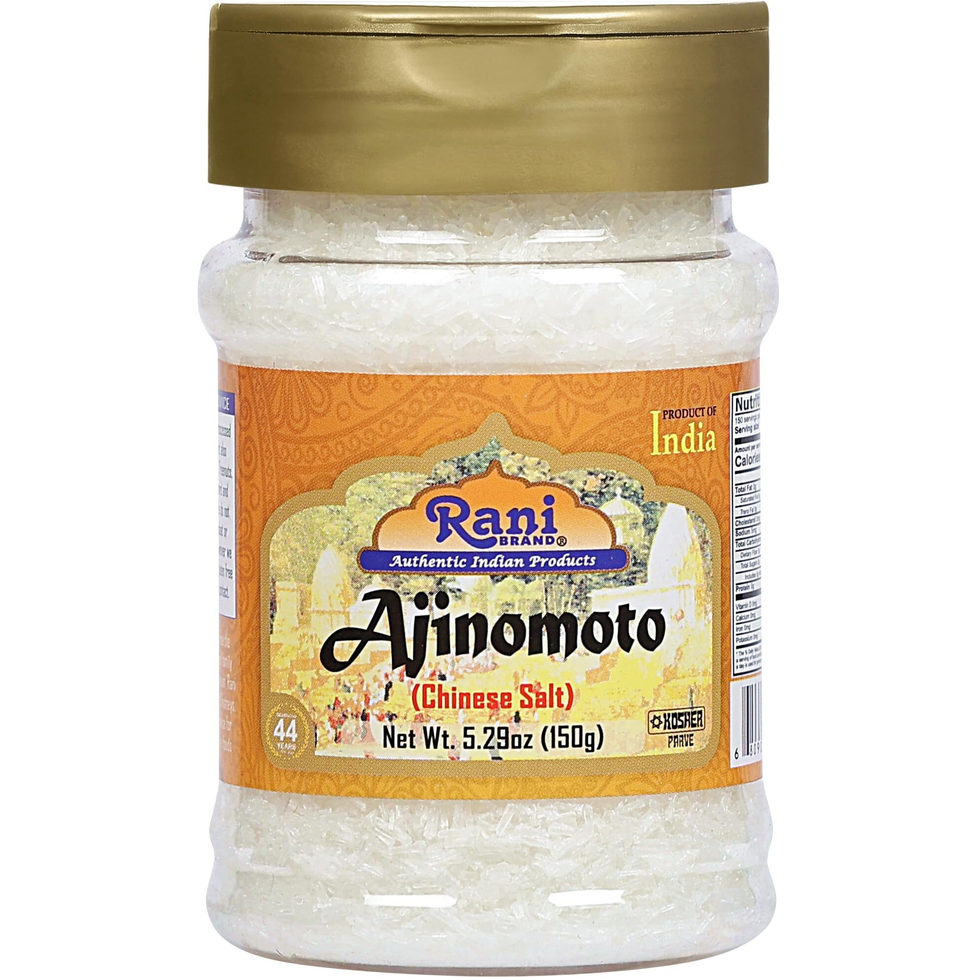 Rani Ajinomoto (Chinese Salt) 5.29 (150g) PET Jar ~ Umami Seasoning, Perfect for stir-frying, roasting, soups, salads & dressings, Gluten Friendly, Vegan, NON-GMO, Kosher, Indian Origin