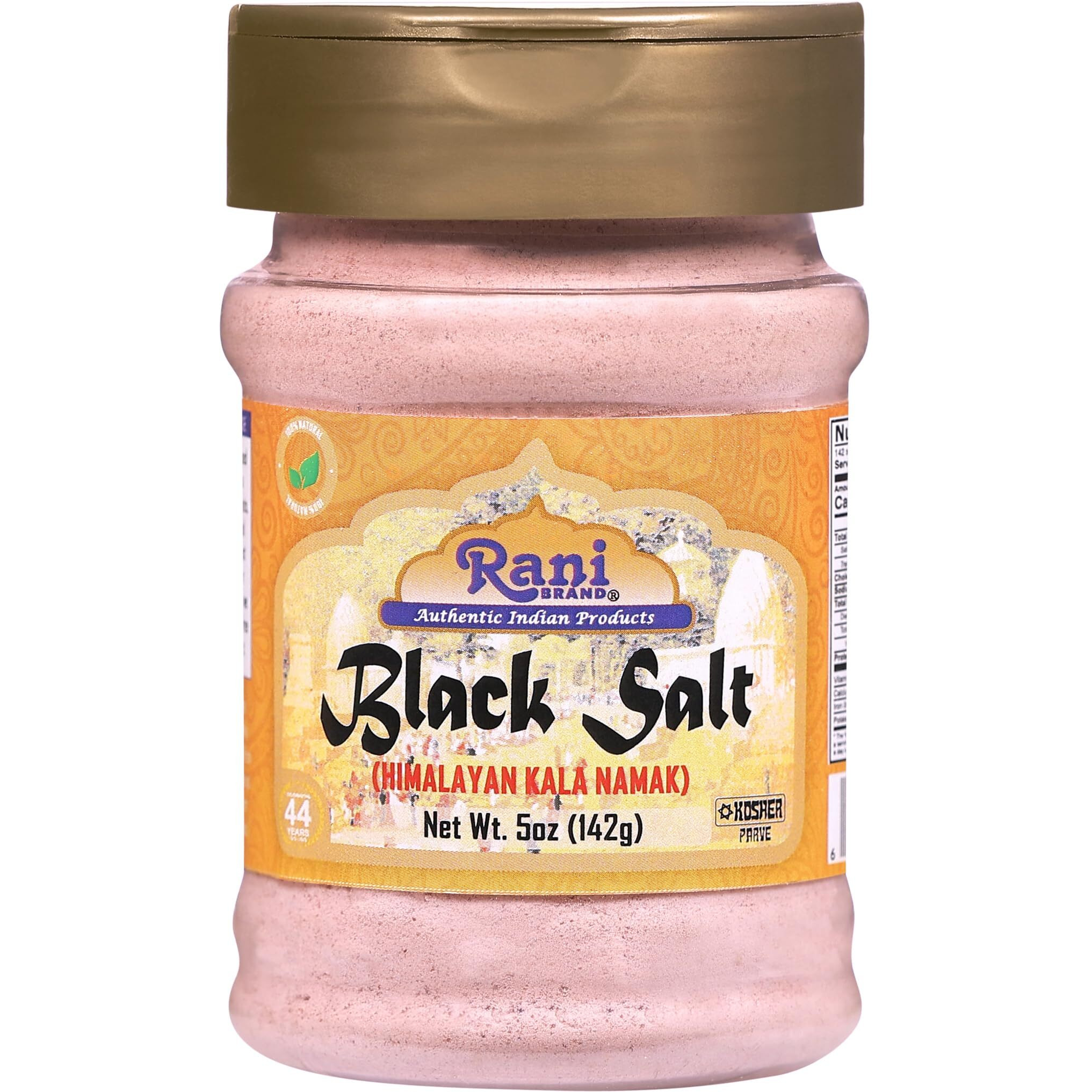 Rani Black Salt Powder (Kala Namak) Mineral 5oz (142g) PET Jar, Pack of 12 ~ Unrefined, Pure and Natural, Vegan, Gluten Friendly, NON-GMO, Kosher, Indian Origin, Perfect for Tofu Scramble
