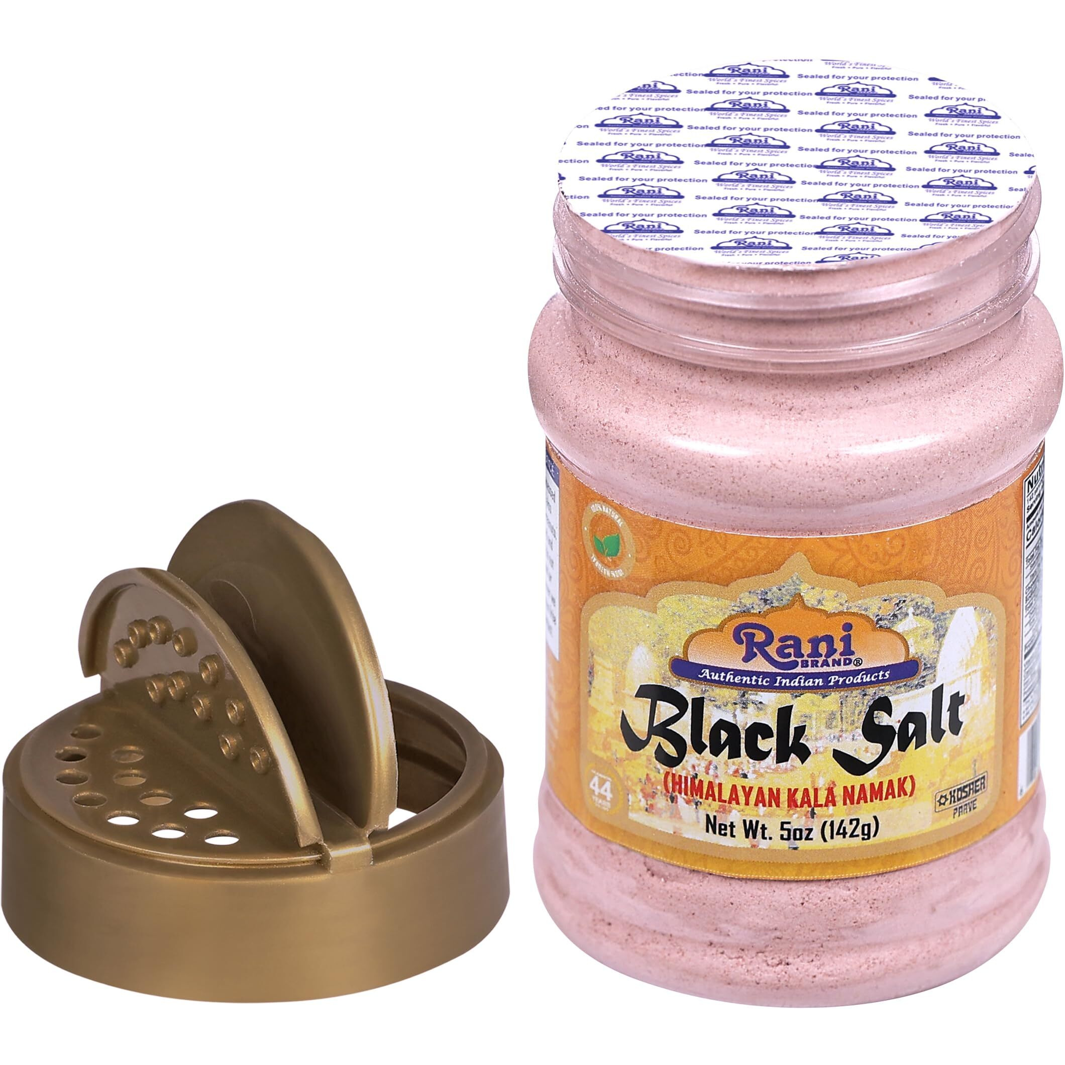Rani Black Salt Powder (Kala Namak) Mineral 5oz (142g) PET Jar, Pack of 12 ~ Unrefined, Pure and Natural, Vegan, Gluten Friendly, NON-GMO, Kosher, Indian Origin, Perfect for Tofu Scramble