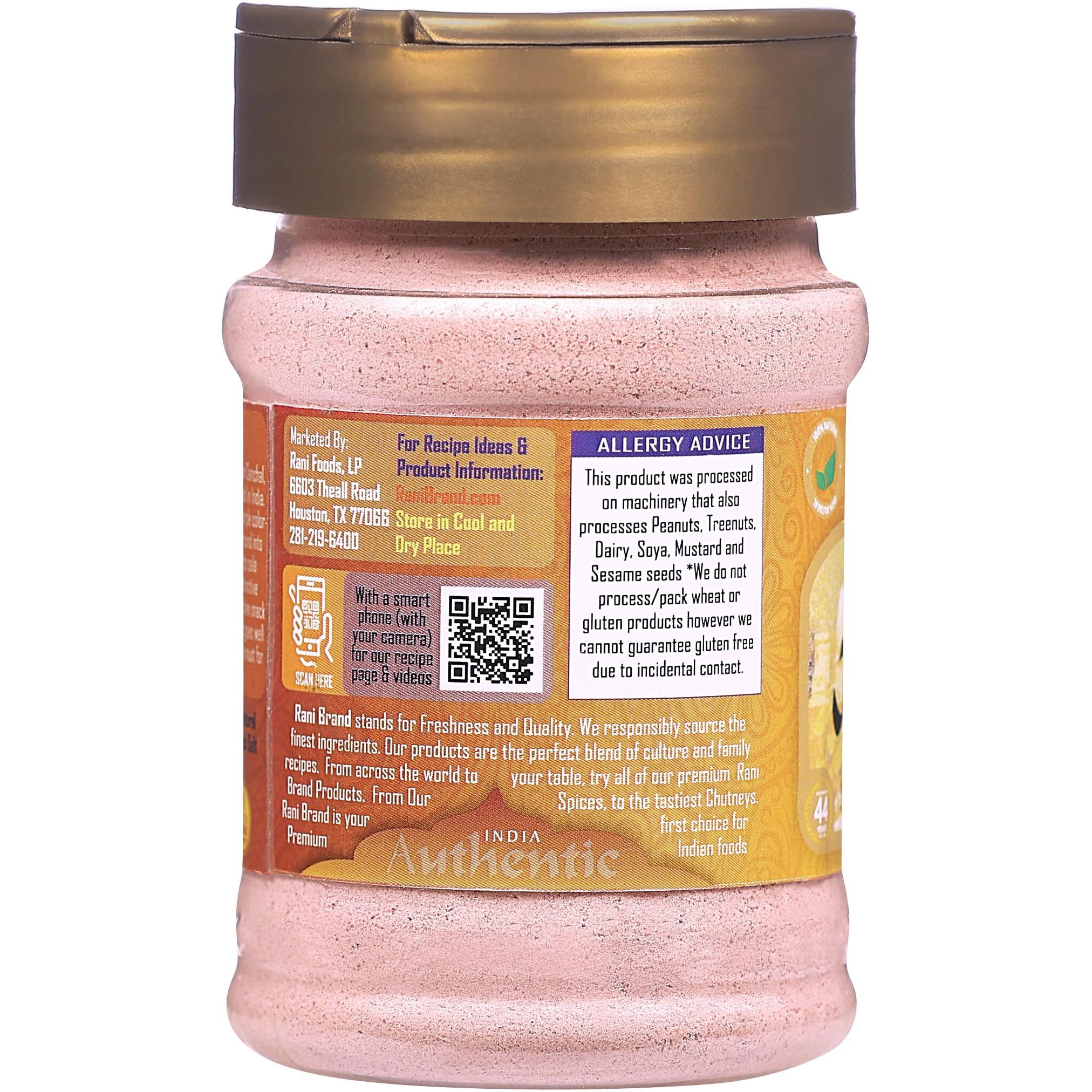Rani Black Salt Powder (Kala Namak) Mineral 5oz (142g) PET Jar, Pack of 12 ~ Unrefined, Pure and Natural, Vegan, Gluten Friendly, NON-GMO, Kosher, Indian Origin, Perfect for Tofu Scramble