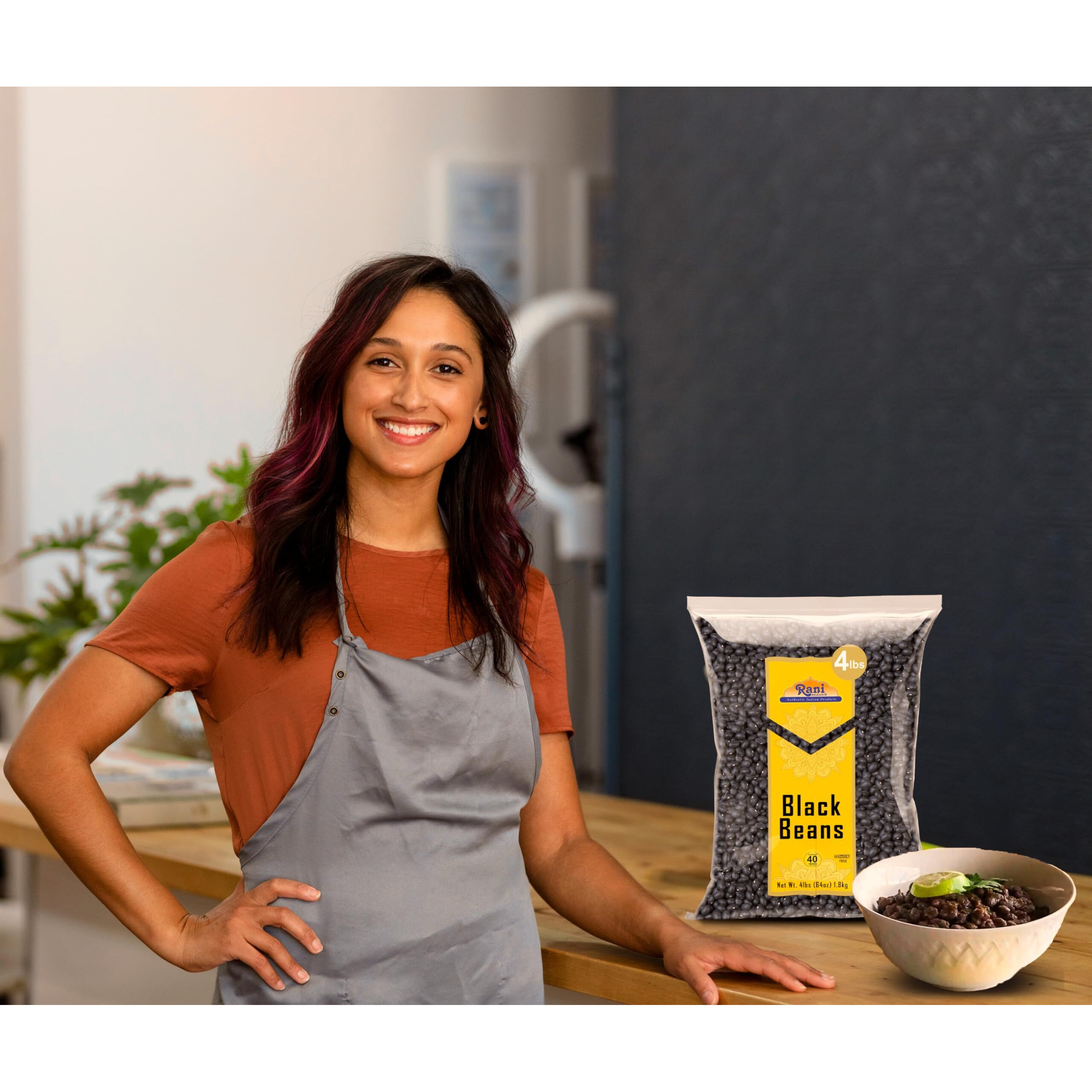Rani Black Beans (Thull Rajma) 64oz (4lbs) 1.81kg Bulk ~ All Natural, Vegan, Gluten Friendly, NON-GMO, Kosher, Product of USA