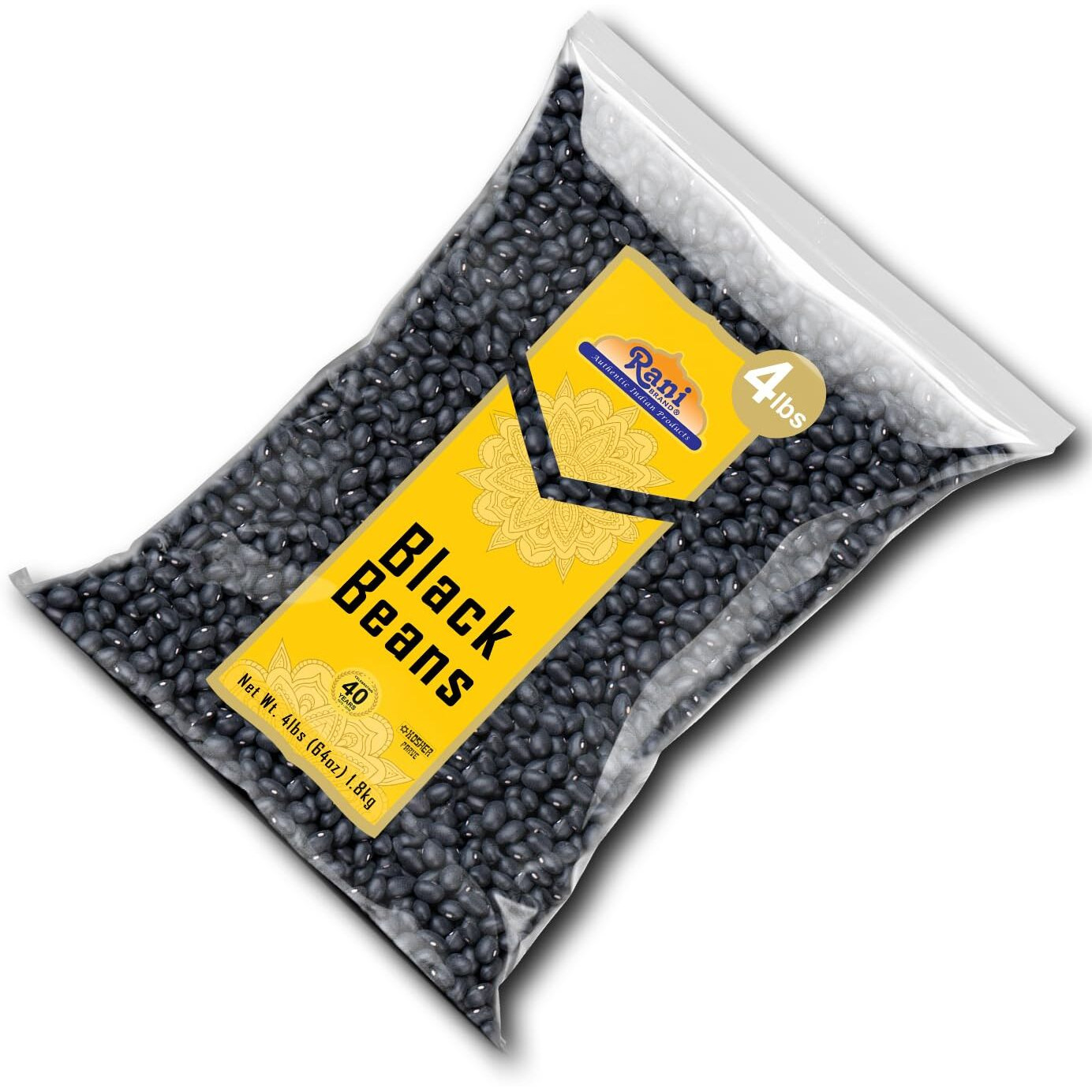Rani Black Beans (Thull Rajma) 64oz (4lbs) 1.81kg Bulk ~ All Natural, Vegan, Gluten Friendly, NON-GMO, Kosher, Product of USA