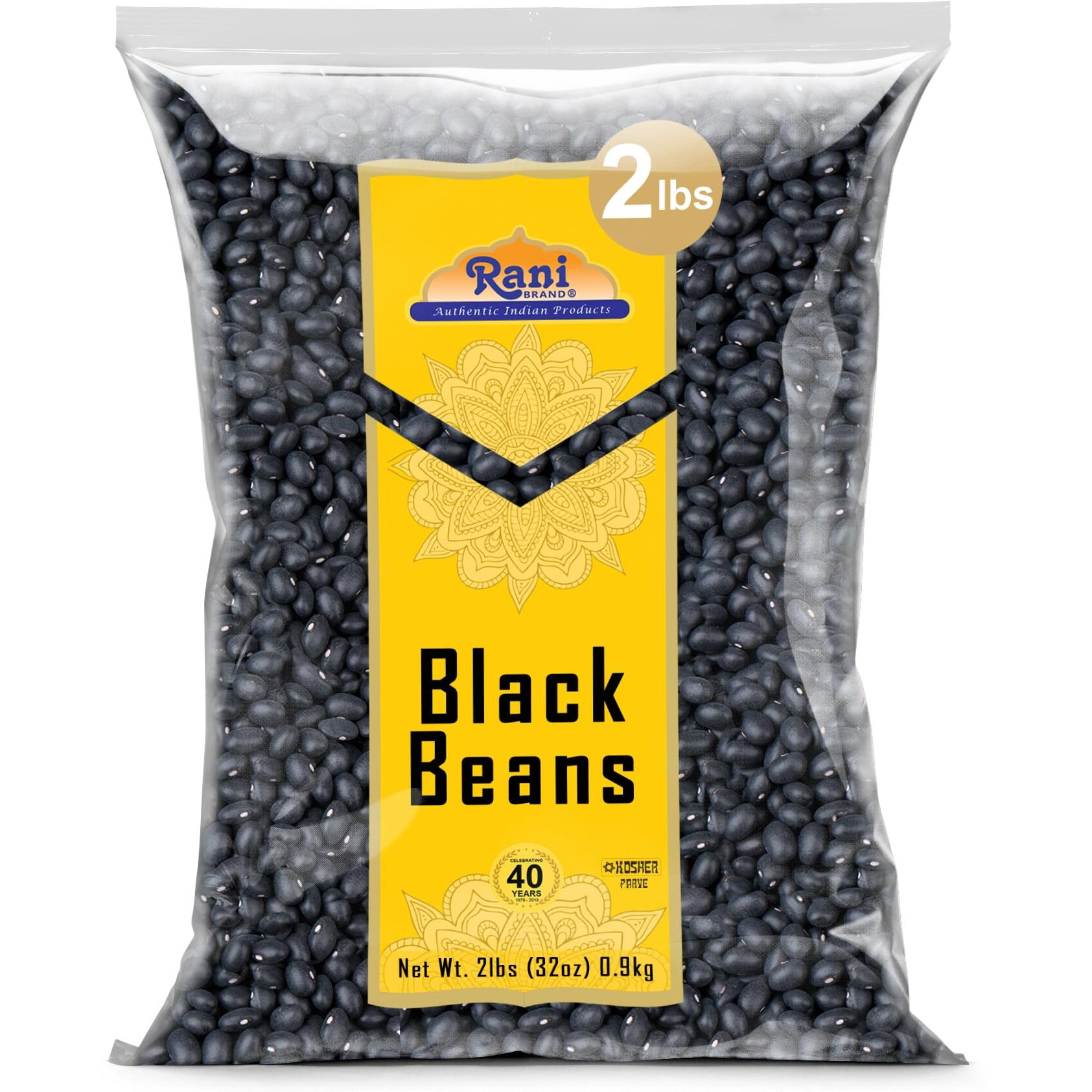 Rani Black Beans (Turtle Beans) 32oz (2lbs) 908g ~ All Natural, Vegan, Gluten Friendly, NON-GMO, Kosher, Product of USA