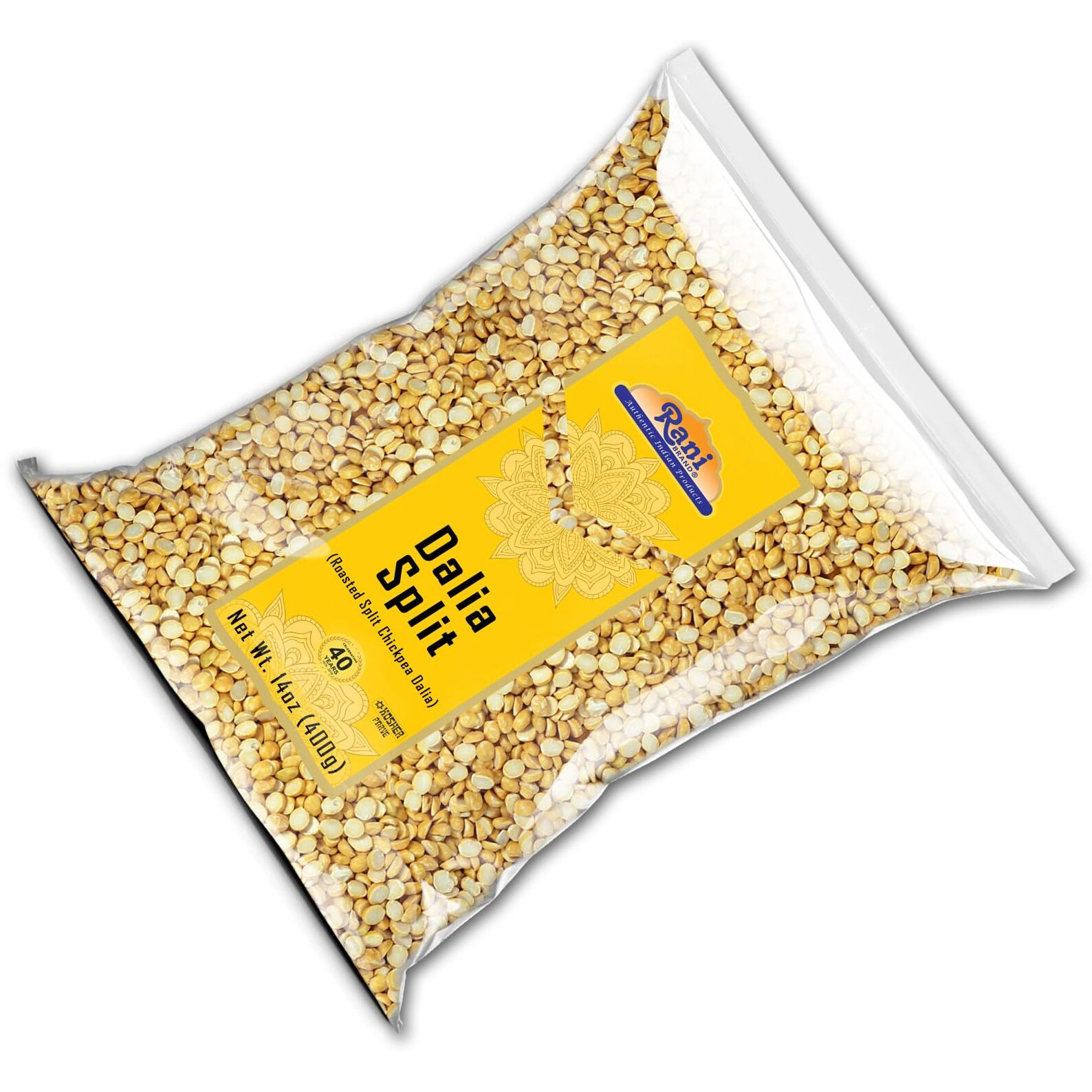 Rani Daliya Split (Roasted Split Chickpeas Dalia) 400g (14oz) ~ All Natural, Vegan, Indian Origin
