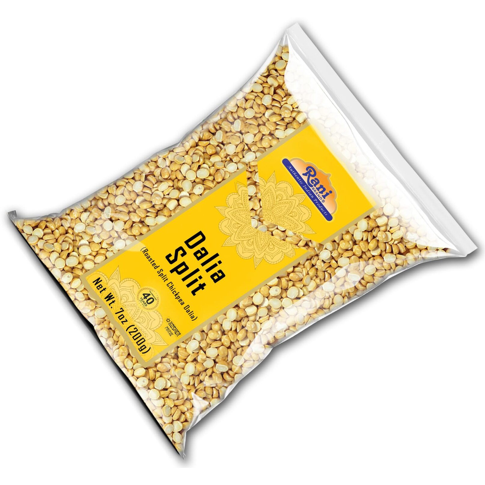 Rani Daliya Split (Roasted Split Chickpeas Dalia) 7oz (200g) ~ All Natural, Vegan, Indian Origin