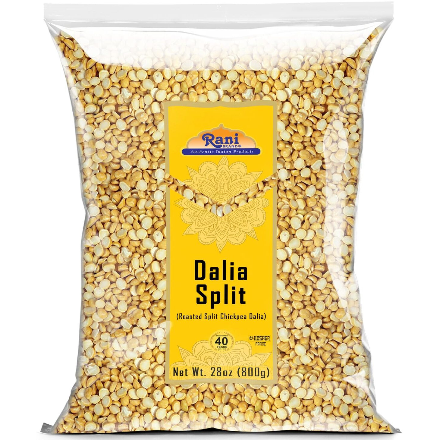 Rani Daliya Split (Roasted Split Chickpeas Dalia) 800g (28oz) ~ All Natural, Vegan, Indian Origin