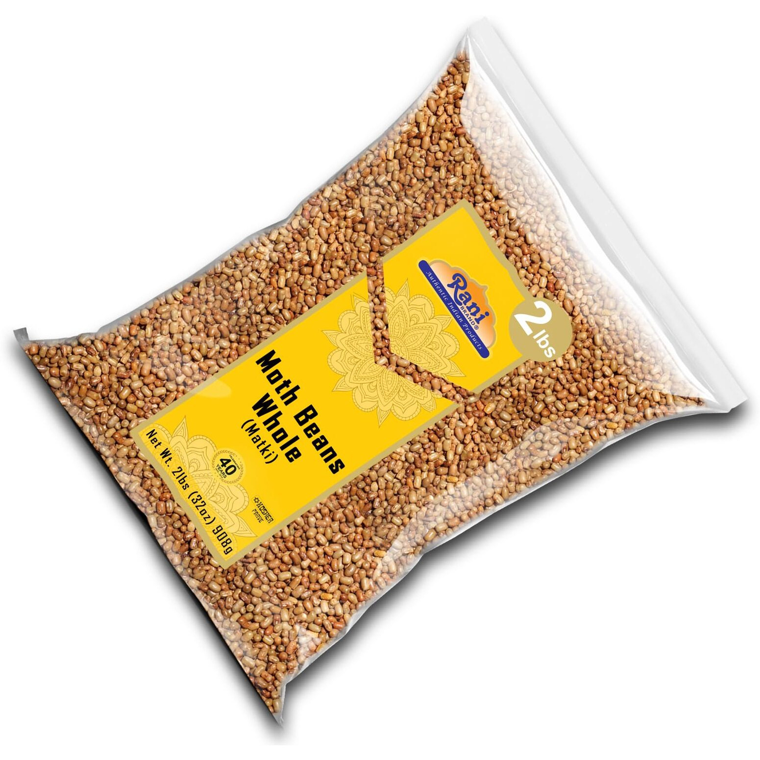 Rani Moth Beans Whole 32oz (2lbs) 908g ~ All Natural, Gluten Friendly, Non-GMO, Kosher, Vegan, Indian Origin