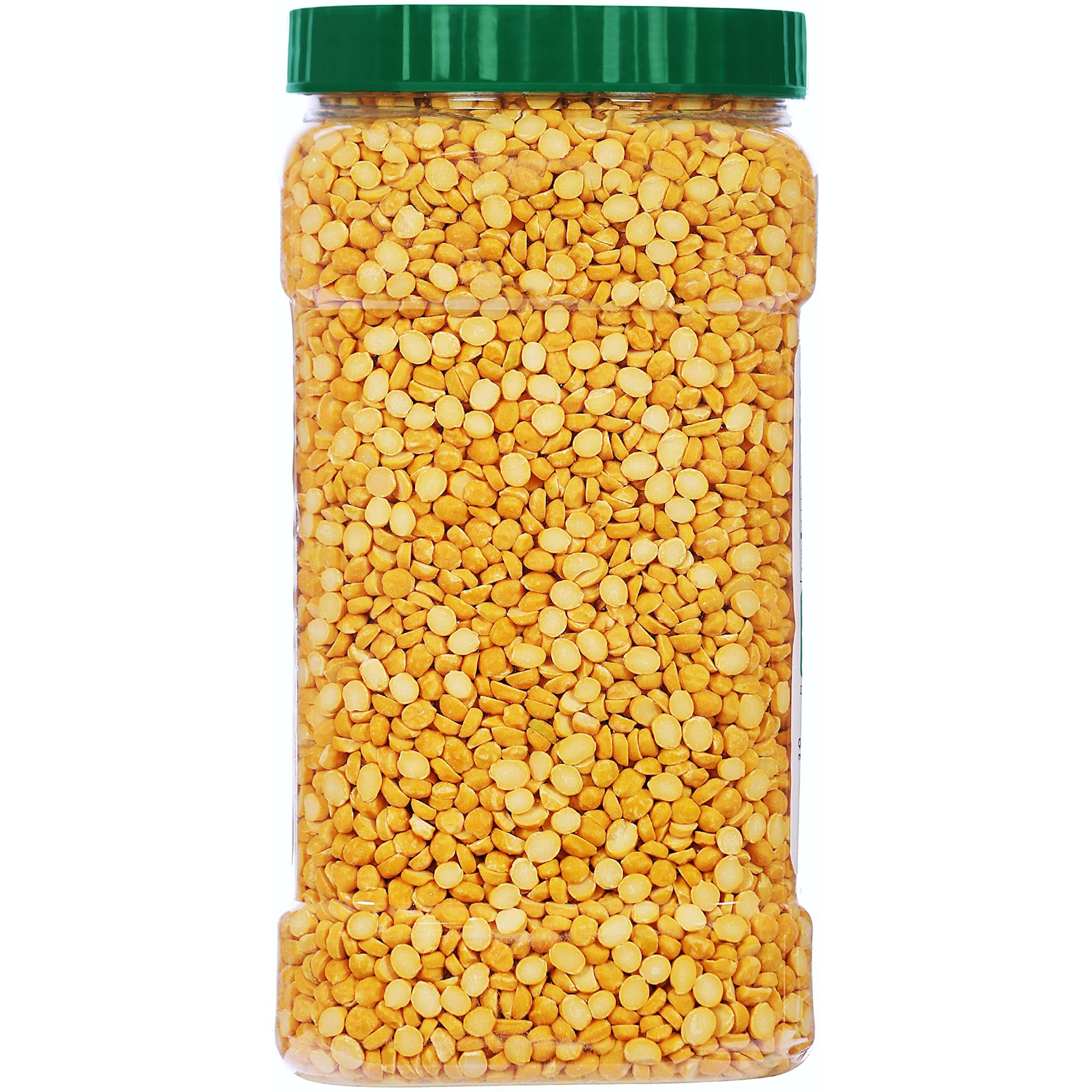 Rani Organic Chana Dal (Split Desi Chickpeas without skin) 64oz (4lbs) 1.81kg Bulk PET Jar ~ All Natural, Vegan, Gluten Friendly, NON-GMO, Indian Origin, USDA Certified Organic