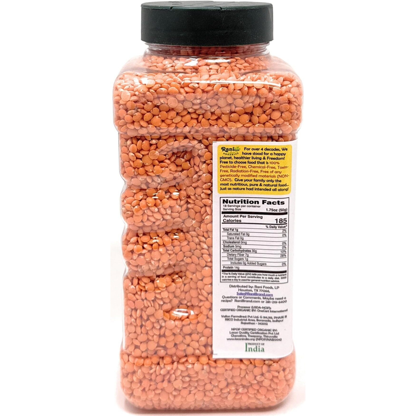 Rani Organic Masoor Gota (Football) Indian Red Lentils Skinless 32oz (2lbs) 908g ~ All Natural, Gluten Friendly, NON-GMO, Kosher| Vegan, Indian Origin