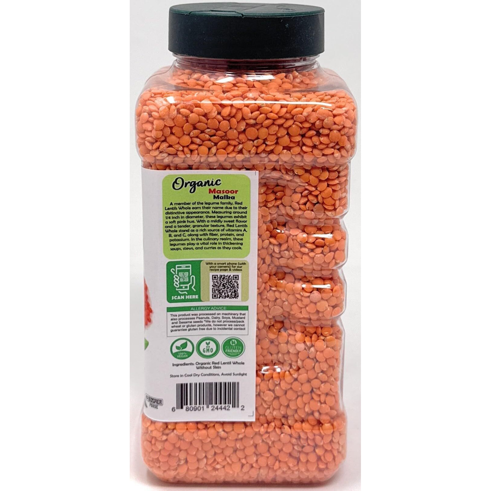 Rani Organic Masoor Gota (Football) Indian Red Lentils Skinless 32oz (2lbs) 908g ~ All Natural, Gluten Friendly, NON-GMO, Kosher| Vegan, Indian Origin