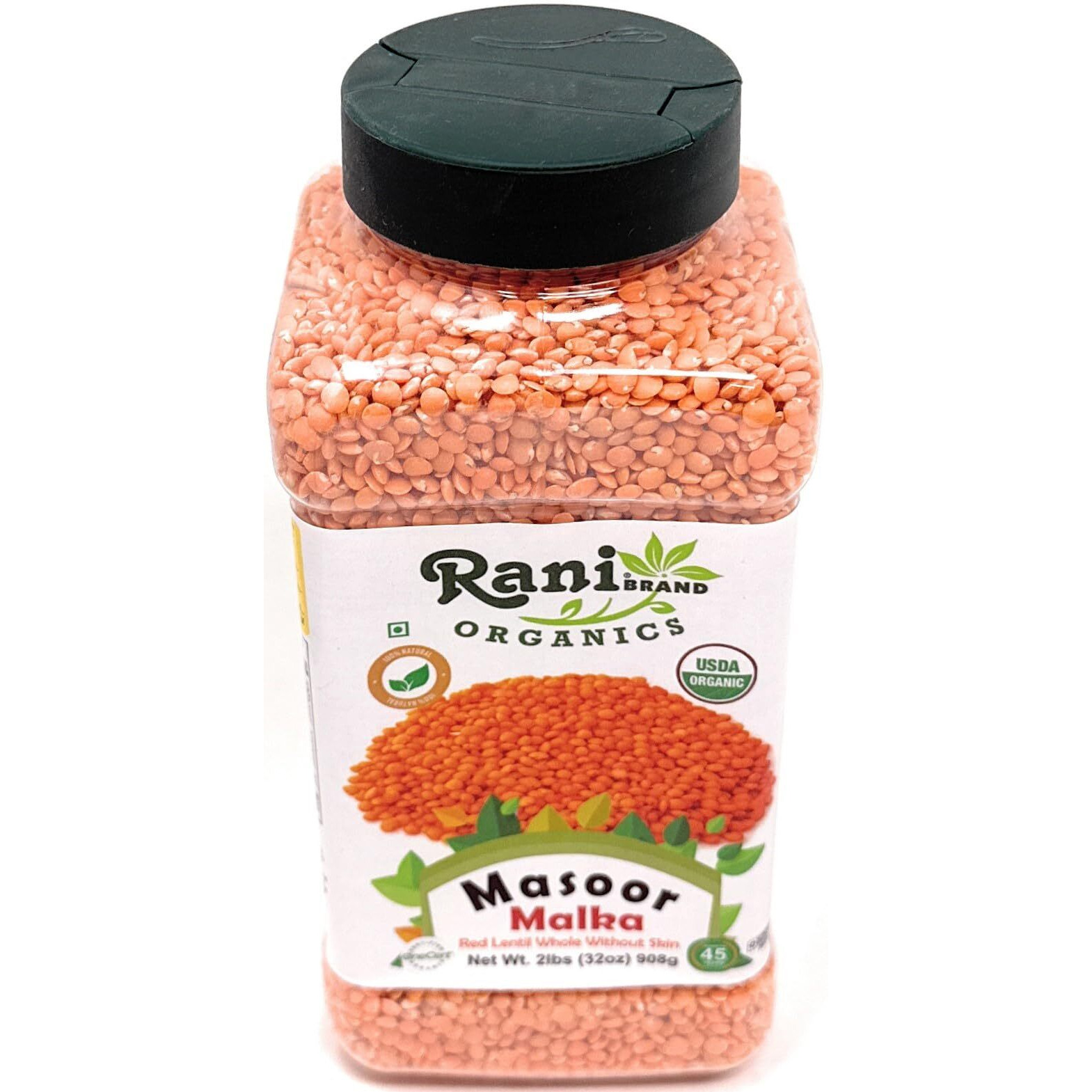 Rani Organic Masoor Gota (Football) Indian Red Lentils Skinless 32oz (2lbs) 908g ~ All Natural, Gluten Friendly, NON-GMO, Kosher| Vegan, Indian Origin