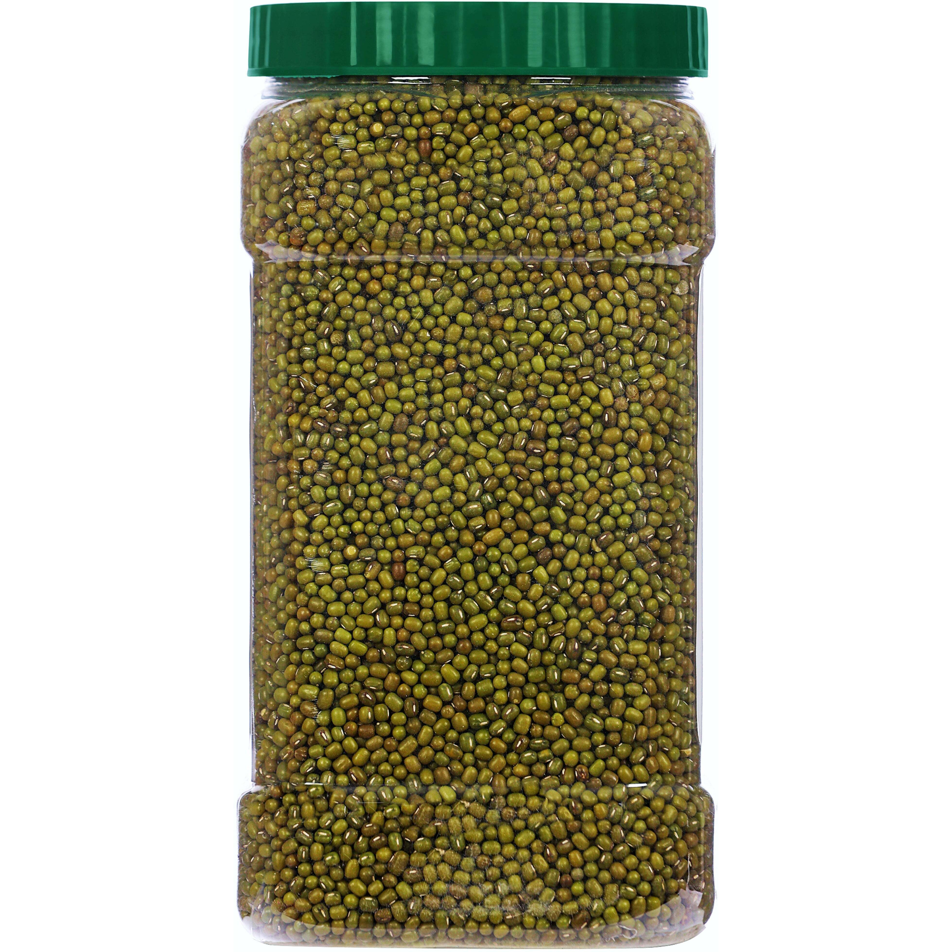 Rani Organic Moong Whole (Whole Mung Beans with Skin) Indian Lentils 64oz (4lbs) 1.81kg Bulk PET Jar ~ All Natural, Vegan, Gluten Friendly, NON-GMO, Indian Origin, USDA Certified Organic