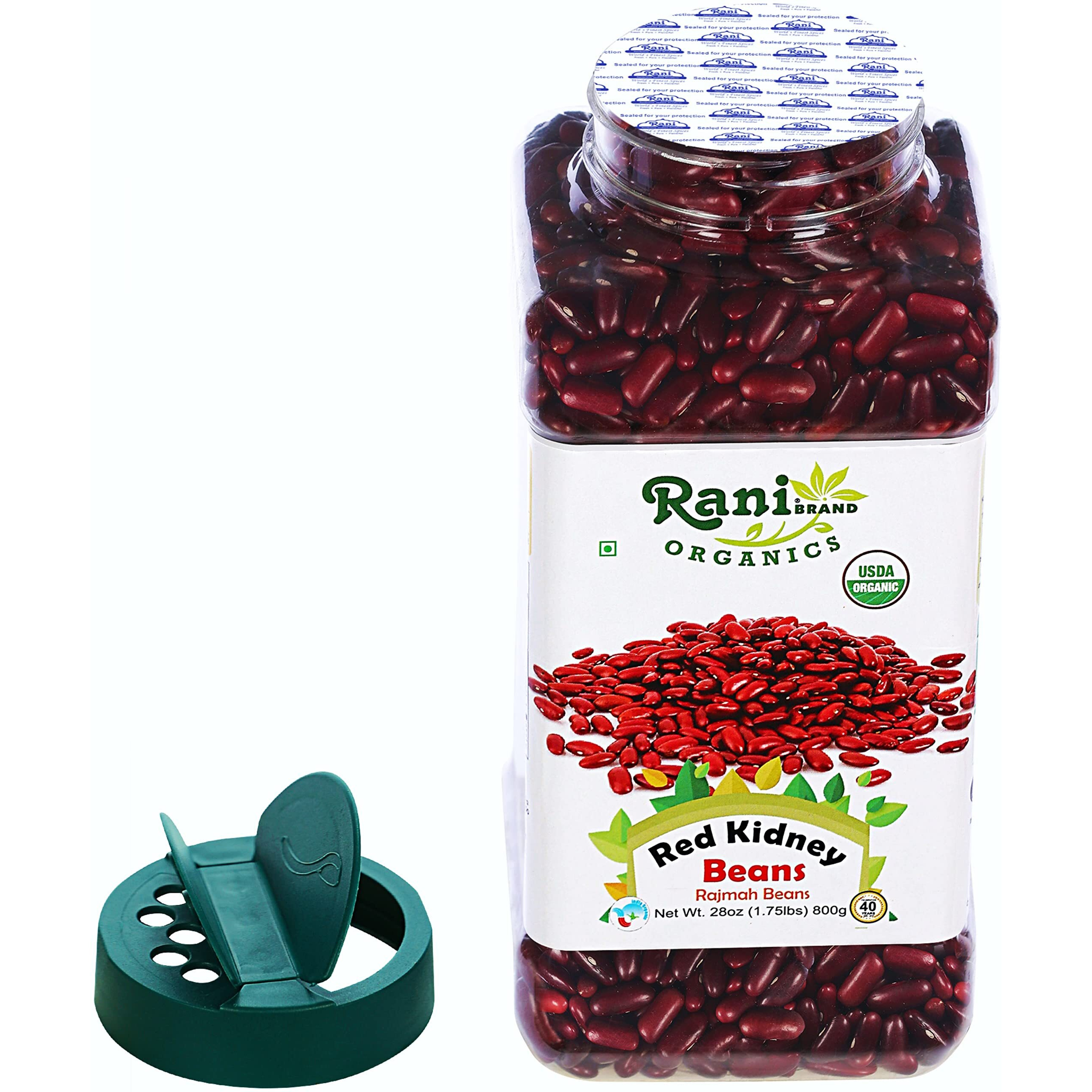 Rani Organic Red Kidney Beans (Rajmah Beans) Light 28oz (1.7lbs) 800g PET Jar ~ All Natural, Vegan, Gluten Friendly, NON-GMO, Indian Origin, USDA Certified Organic