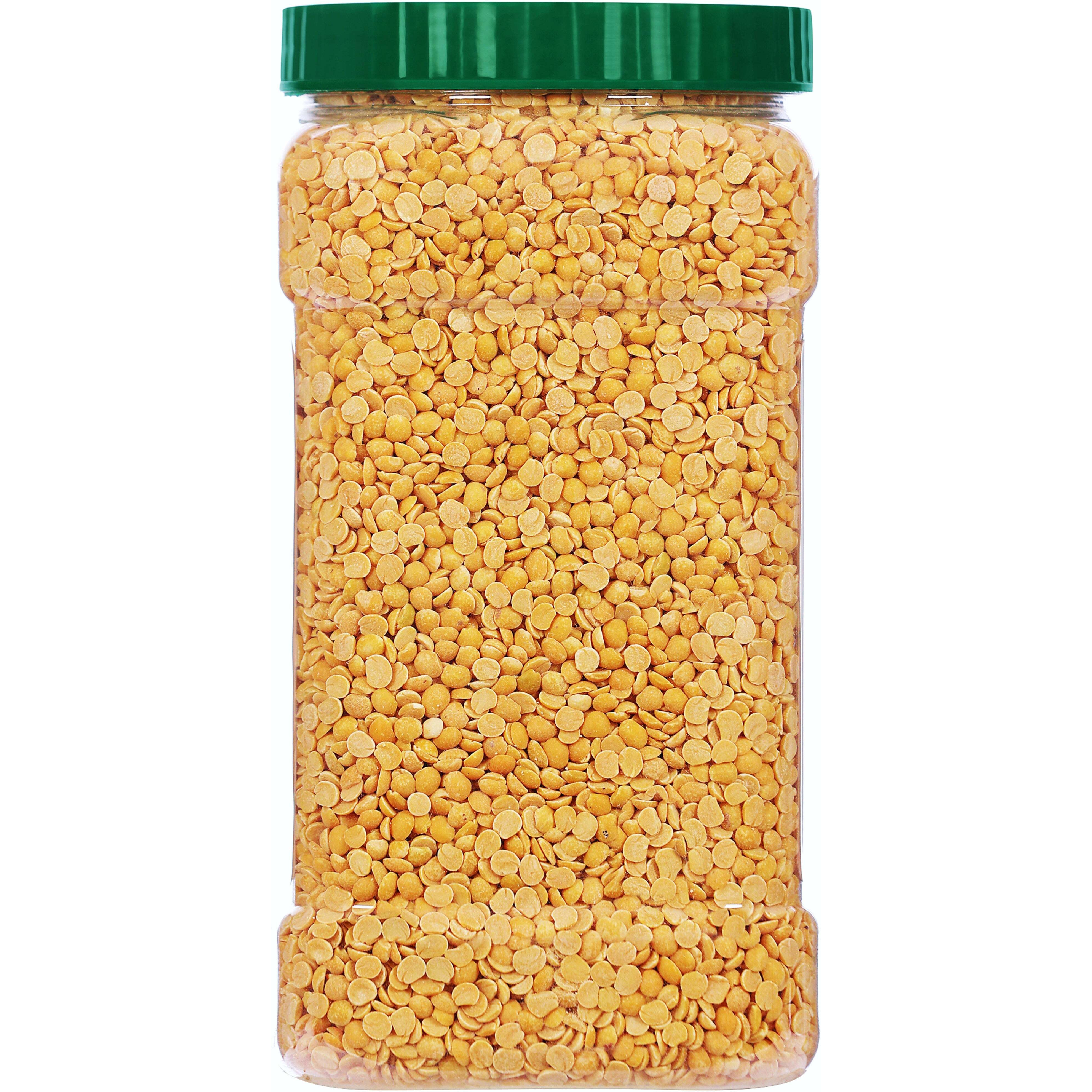 Rani Organic Toor Dal (Split Pigeon Peas) 64oz (4lbs) 1.81kg Bulk PET Jar ~ All Natural, Vegan, Gluten Friendly, NON-GMO, Indian Origin, USDA Certified Organic