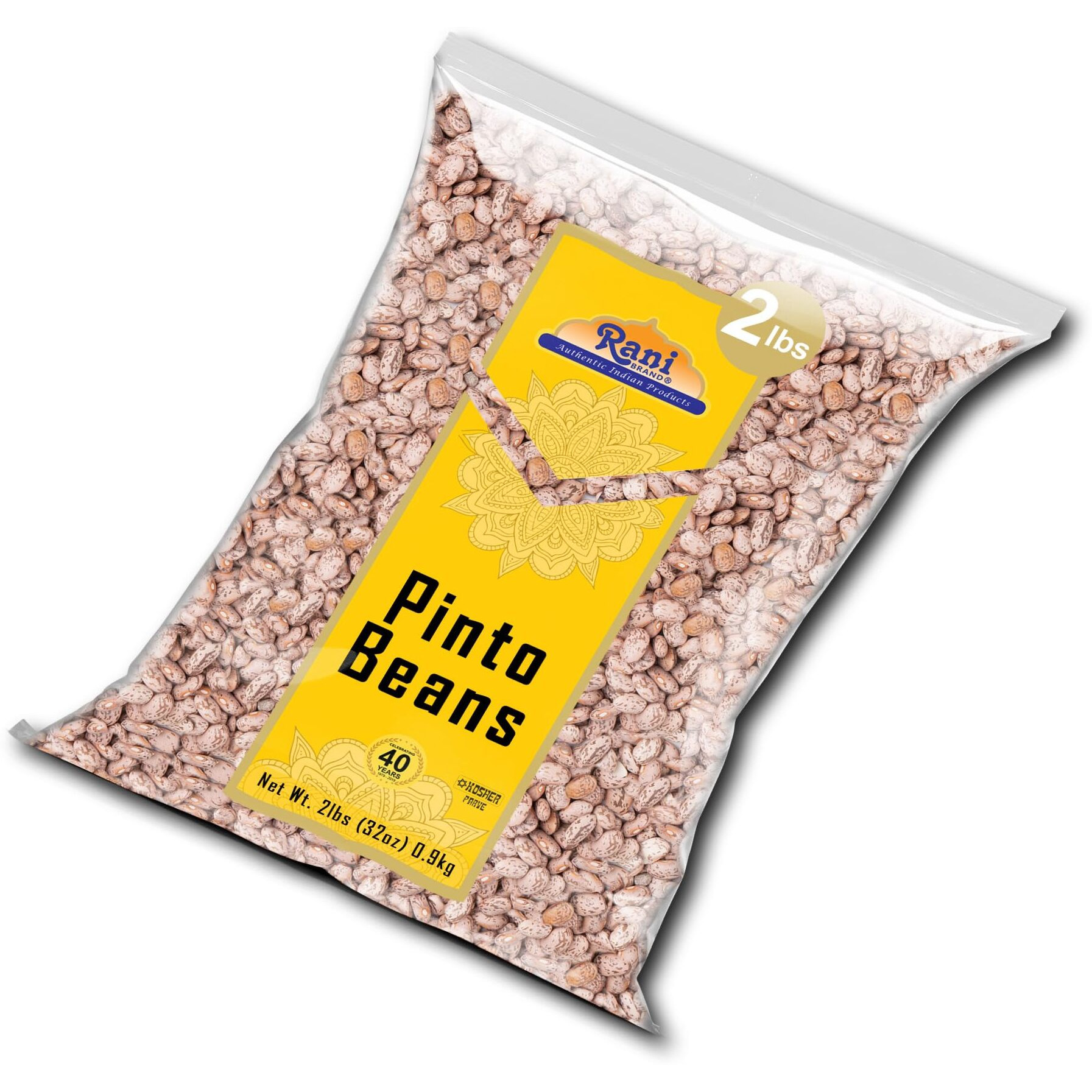 Rani Pinto Beans 32oz (2lbs) 908g ~ All Natural, Vegan, Gluten Friendly, NON-GMO, Kosher, Product of USA