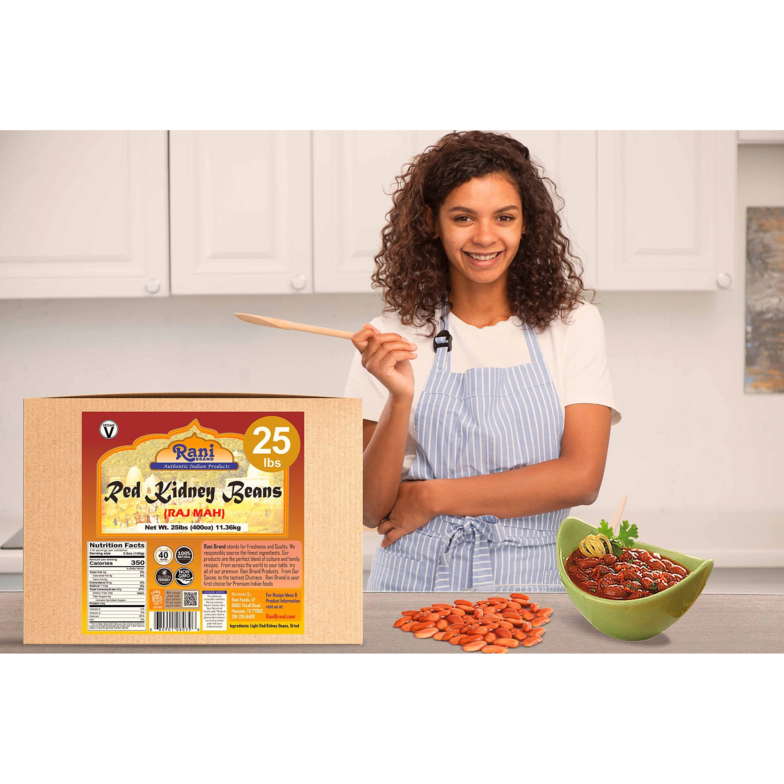Rani Red Kidney Beans, Light 400oz (25lbs) 11.36kg Bulk Box ~ All Natural, Vegan, Gluten Friendly, NON-GMO, Kosher, Raj Mah