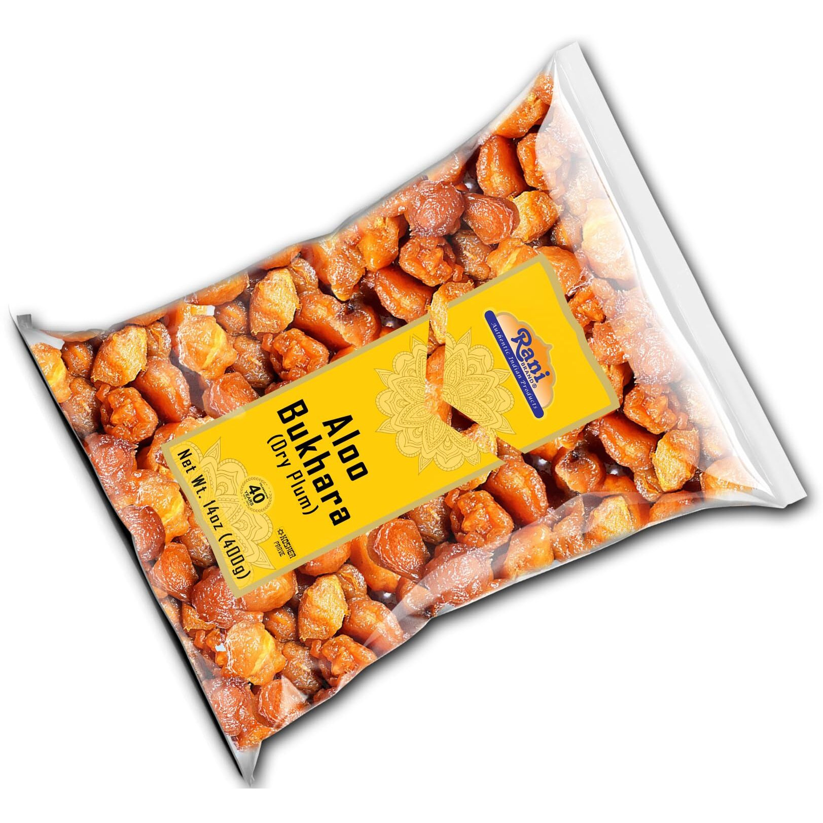 Rani Aloo Bukhara (Dry Plum) 14oz (400g) ~ All Natural, Salt Free, Vegan, Gluten Friendly, NON-GMO, Kosher, Indian Origin
