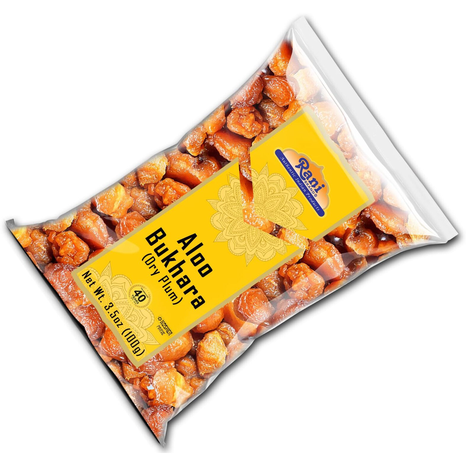 Rani Aloo Bukhara (Dry Plum) 3.5oz (100g) ~ All Natural, Salt Free, Vegan, Gluten Friendly, NON-GMO, Kosher, Indian Origin