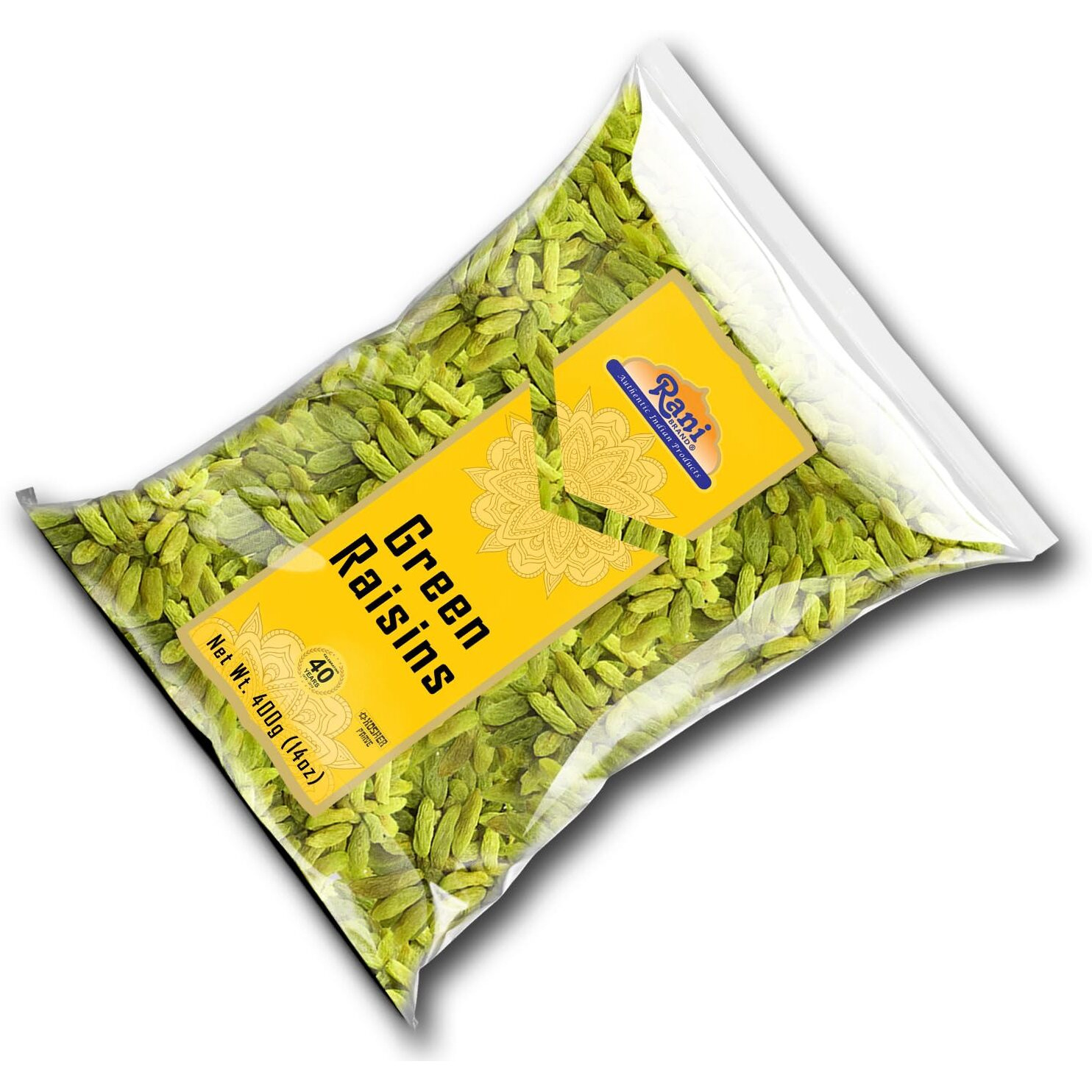 Rani Green Raisins 14oz (400g) ~ All Natural, Gluten Friendly, NON-GMO, Kosher, Vegan, Product of USA