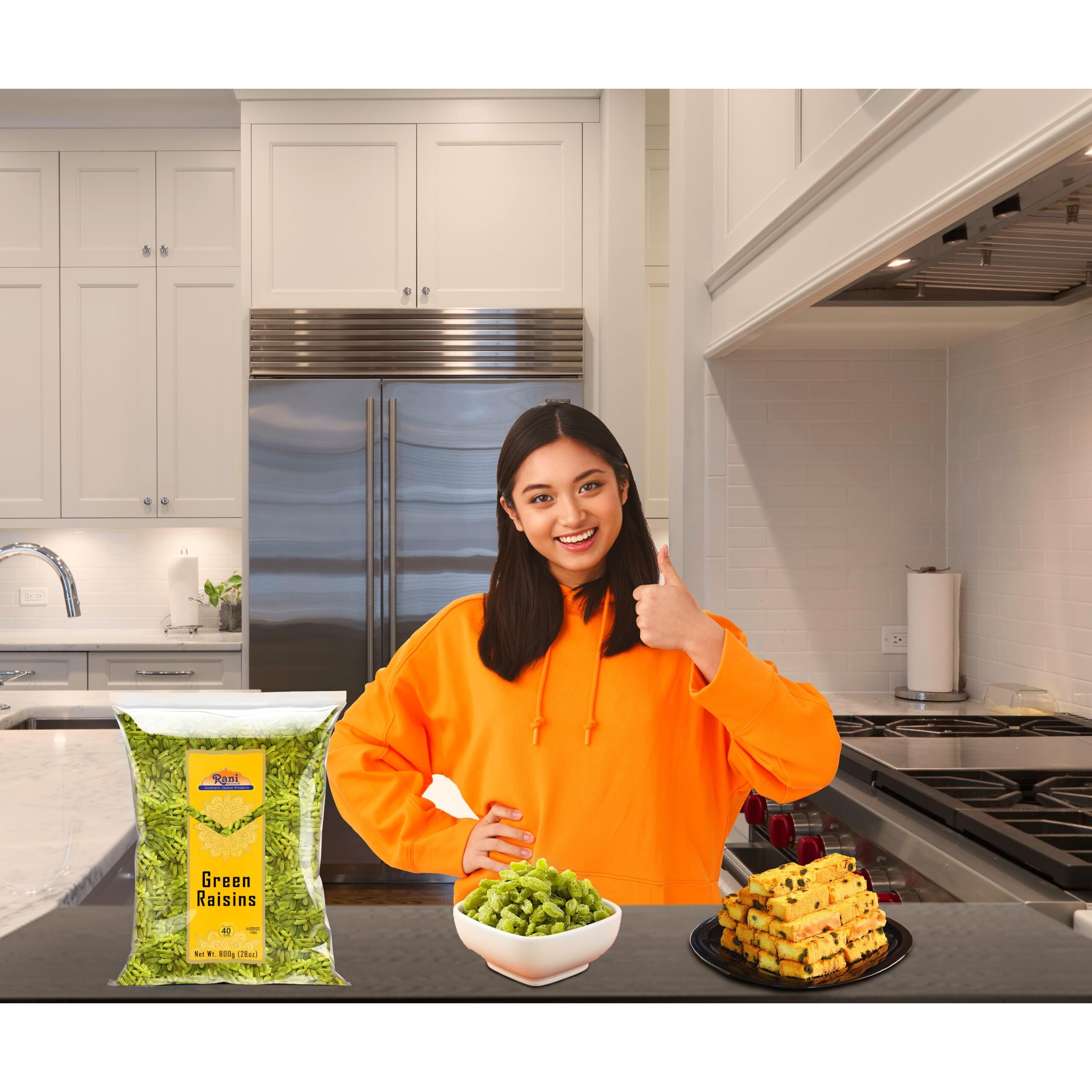 Rani Green Raisins 28oz (800g) ~ All Natural, Gluten Friendly, Non-GMO, Kosher, Vegan, Product of USA