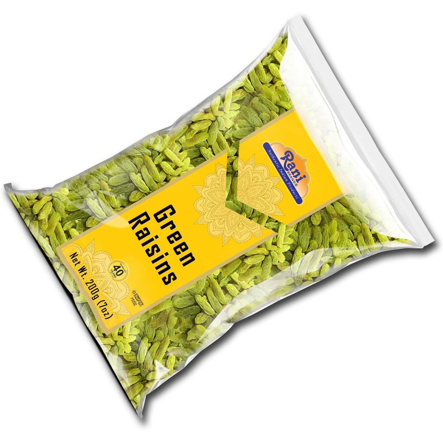 Rani Green Raisins 7oz (200g) ~ All Natural, Gluten Friendly, NON-GMO, Kosher, Vegan, Product of USA