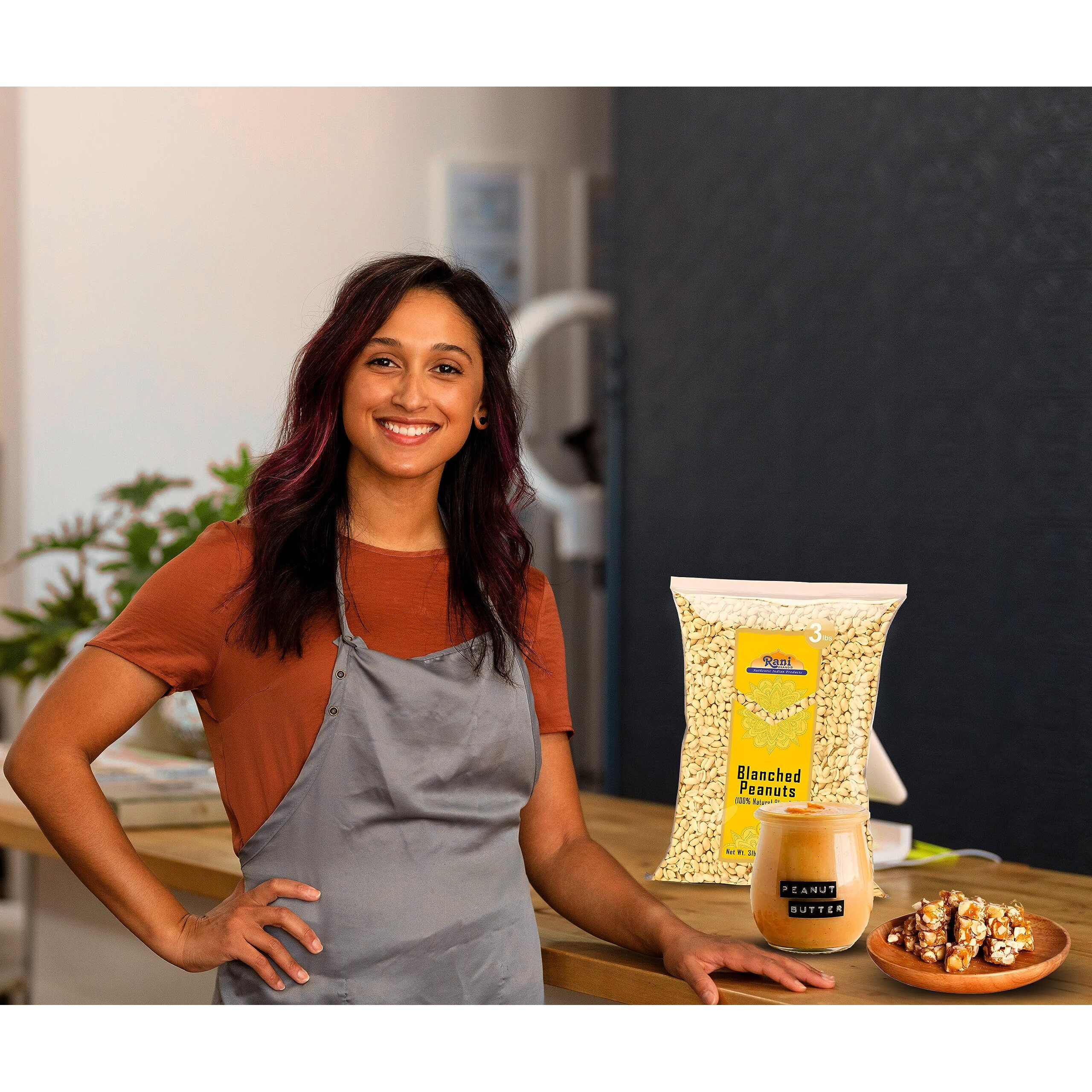 Rani Peanuts Skinless (Blanched, Uncooked) 48oz (3lbs) 1.36kg Bulk ~ All Natural, Vegan, Gluten Friendly, Kosher, Fresh Product of USA ~ Spanish Grade Groundnuts
