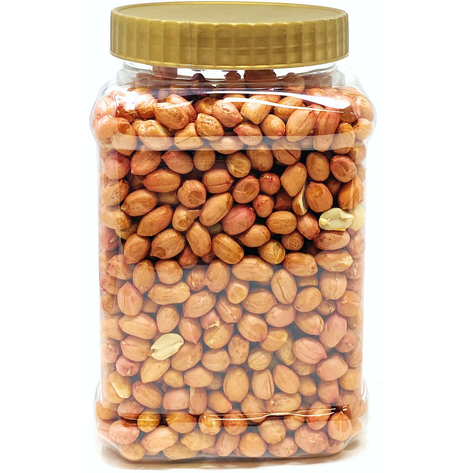 Rani Peanuts, Raw Whole With Skin (uncooked, unsalted) 40oz (2.5lbs) 1.14kg Bulk PET Jar ~ All Natural, Vegan, Gluten Friendly, Fresh Product of USA ~ Spanish Grade Groundnut/Red-skin