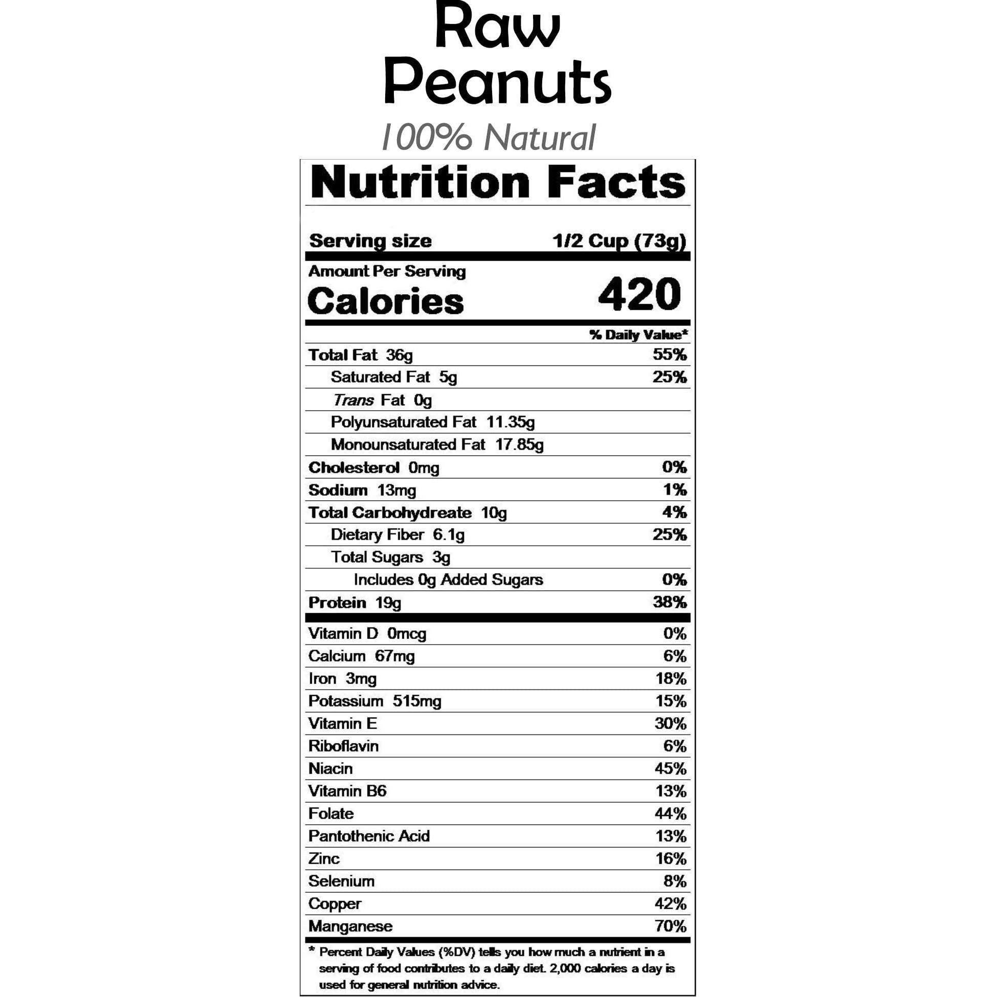 Rani Peanuts, Raw Whole With Skin (uncooked, unsalted) 96oz (6lbs) 2.72kg Bulk PET Jar ~ All Natural, Vegan, Gluten Friendly, Fresh Product of USA ~ Spanish Grade Groundnut/Red-skin