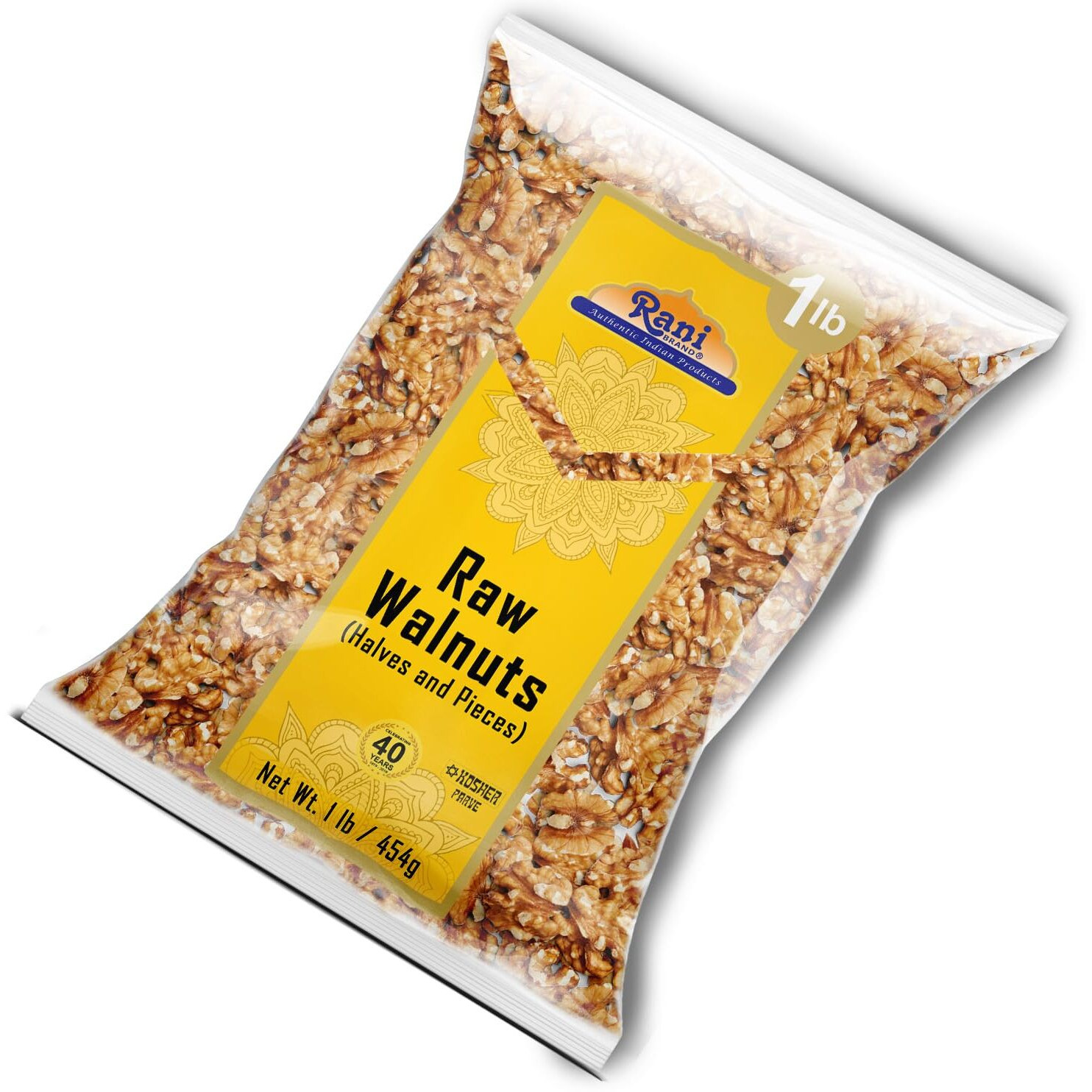 Rani Raw Walnuts, Halves and Pieces 16oz (1lb) 454g ~ All Natural, Vegan, Gluten Friendly, Kosher, Fresh Product of USA