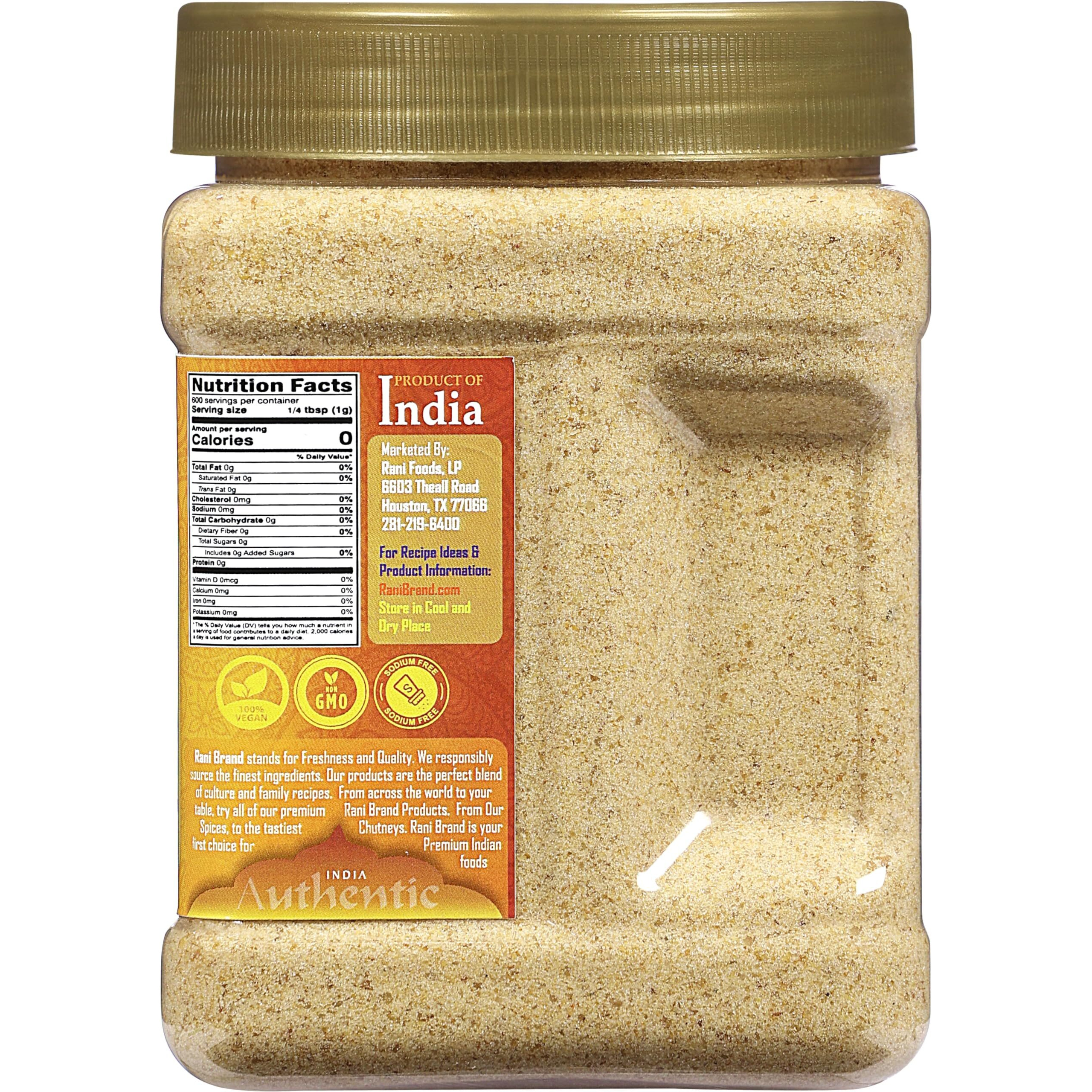 Rani Asafetida (Hing) Ground 21oz (600g) 1.3lbs PET Jar, Pack of 6 ~ All Natural, Salt Free, Vegan, Non-GMO, Asafoetida Indian Spice, Best for Onion Garlic Substitute