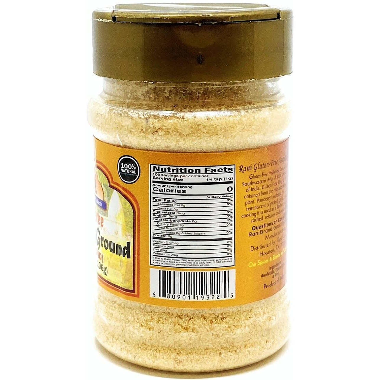 Rani Asafetida (Hing) Ground 3.75oz (106g) Gluten Friendly, PET Jar, Pack of 12 ~ All Natural, Salt Free, Vegan, Non-GMO, Asafoetida Indian Spice, Best for Onion Garlic Substitute