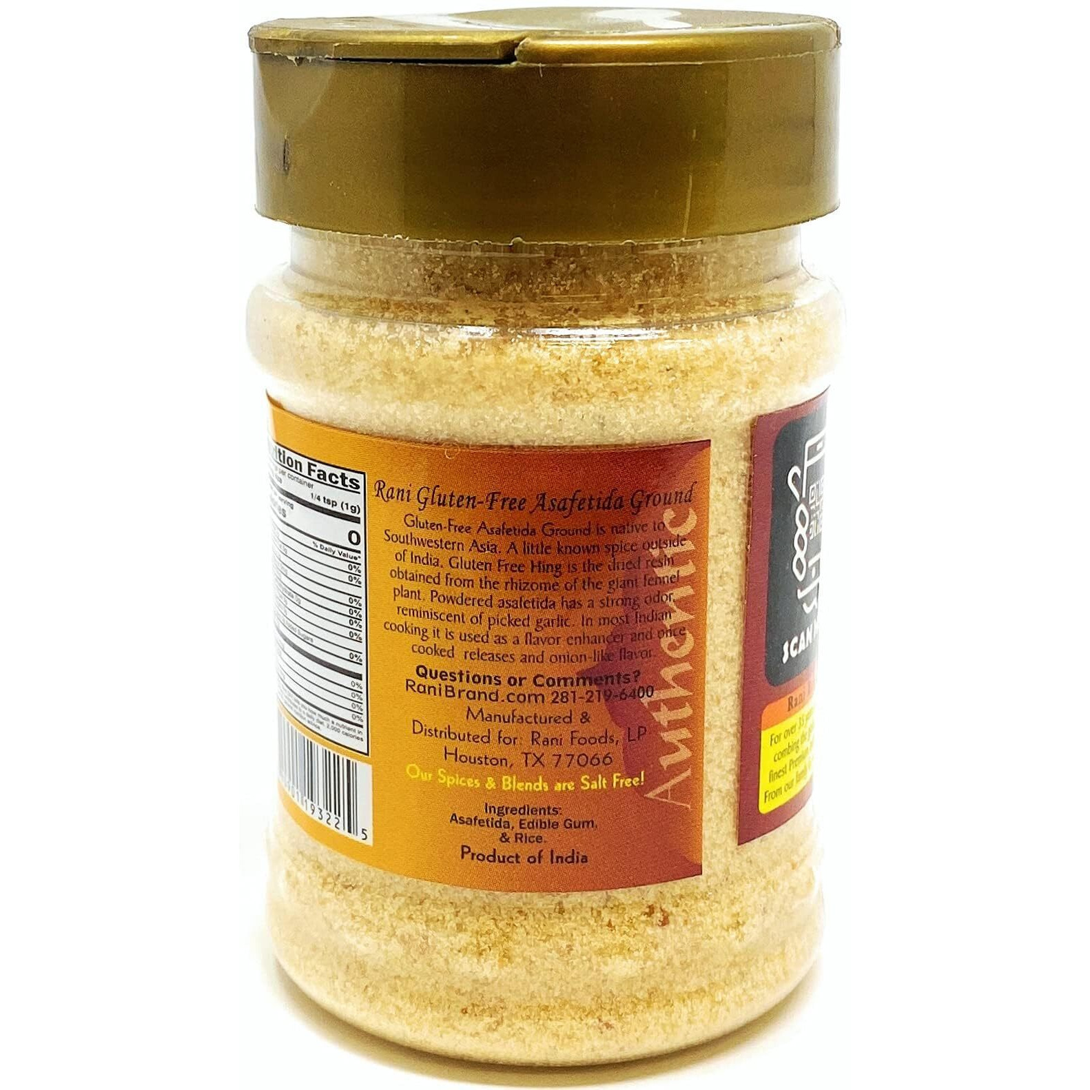 Rani Asafetida (Hing) Ground 3.75oz (106g) Gluten Friendly, PET Jar, Pack of 12 ~ All Natural, Salt Free, Vegan, Non-GMO, Asafoetida Indian Spice, Best for Onion Garlic Substitute
