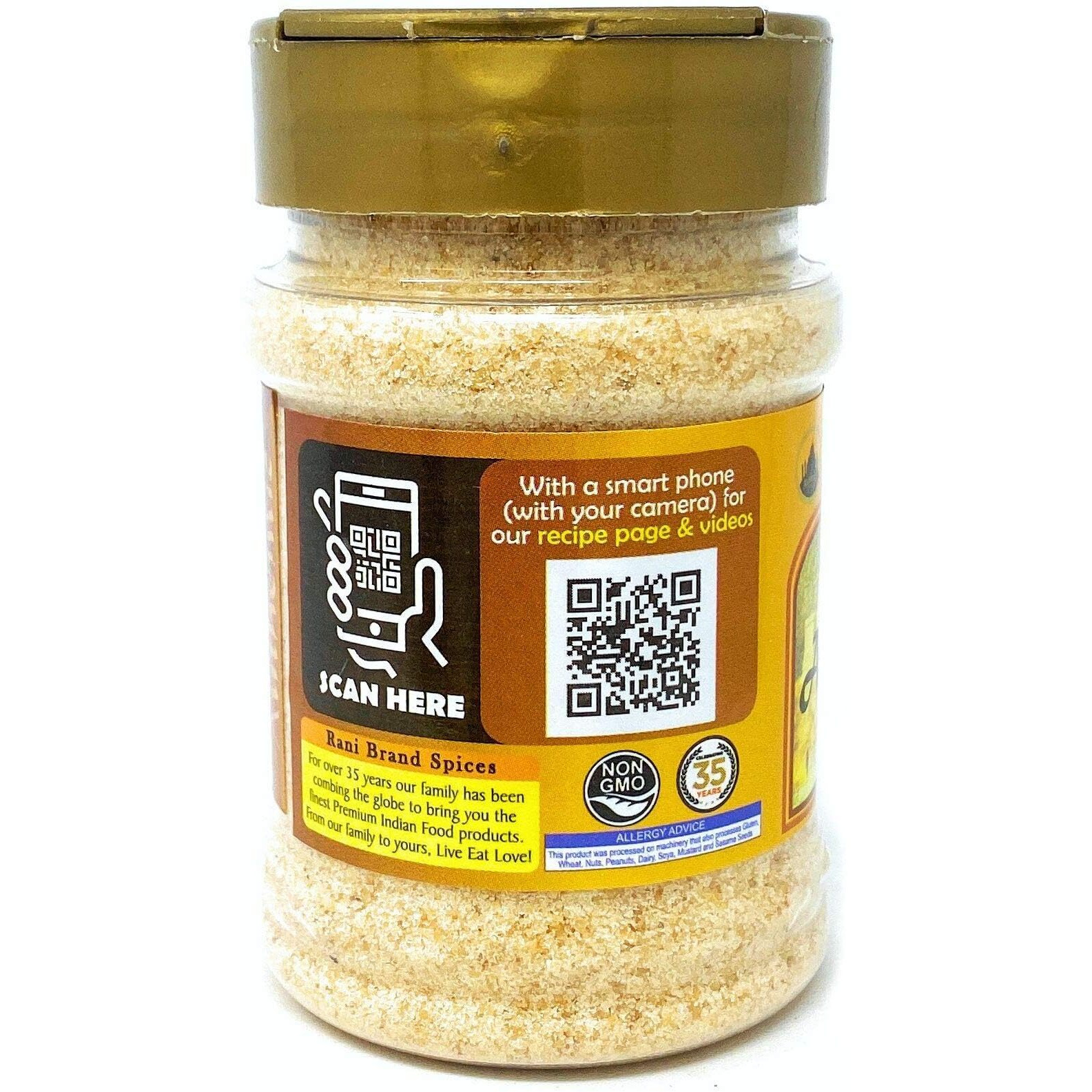 Rani Asafetida (Hing) Ground 3.75oz (106g) PET Jar, Pack of 12 ~ All Natural, Salt Free, Vegan, Non-GMO, Asafoetida Indian Spice, Best for Onion Garlic Substitute