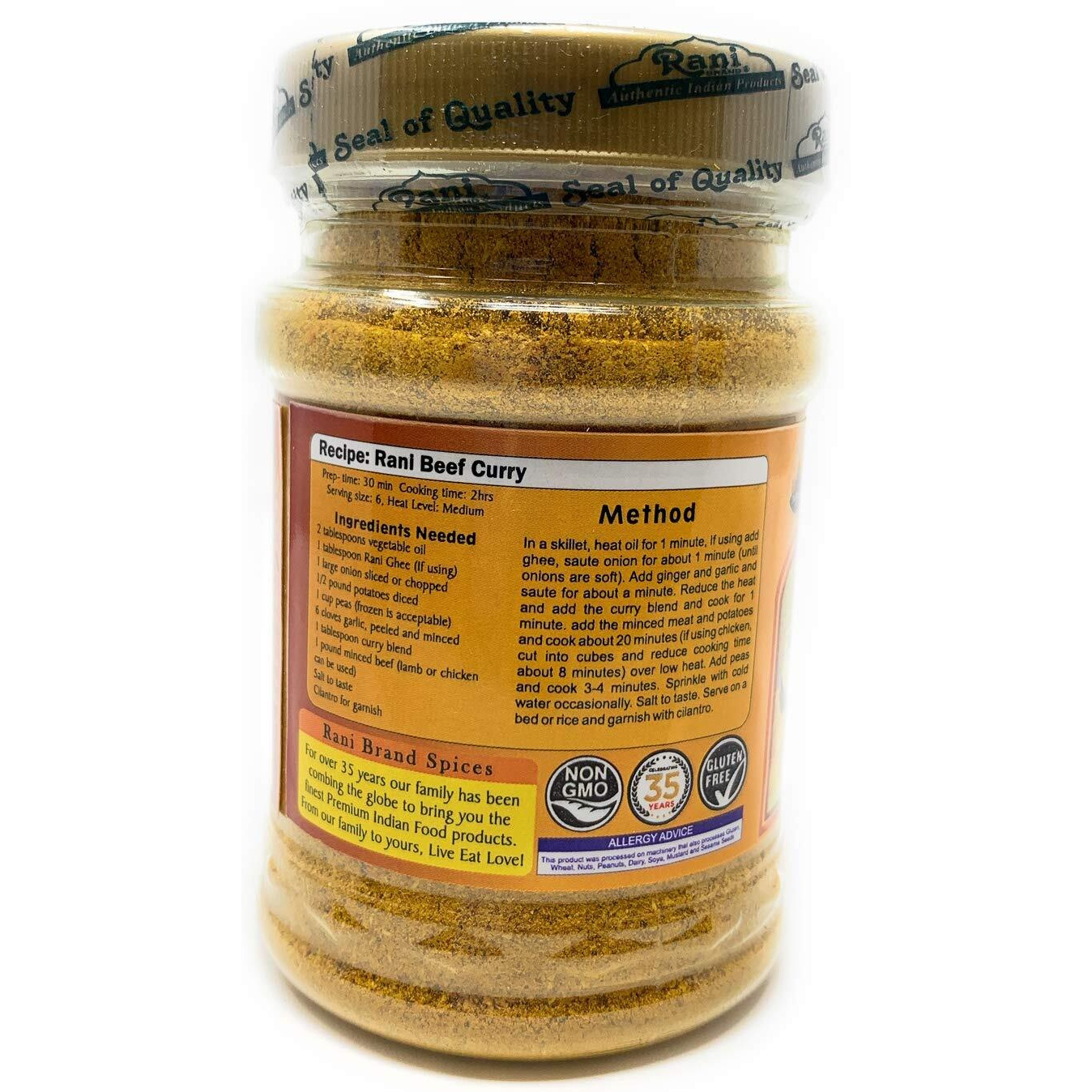 Rani Beef Curry Masala Indian 10-Spice Blend 3oz (85g) PET Jar ~ All Natural, Vegan, No Colors, Gluten Friendly, NON-GMO, Indian Origin