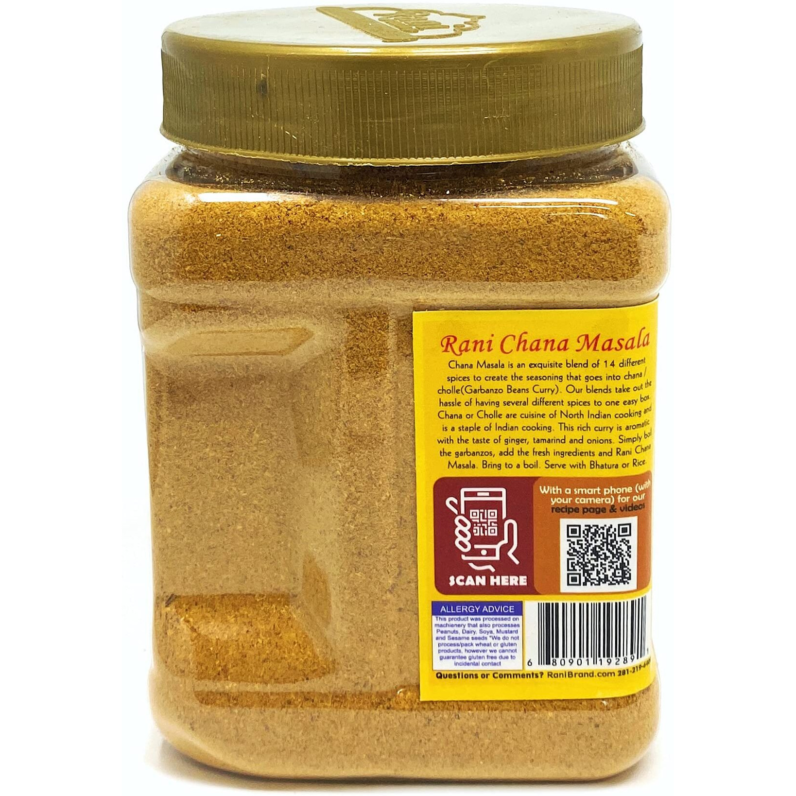 Rani Chana Masala (Garbanzo Curry 15-Spice Blend) 20oz (1.25lbs) 567g PET Jar ~ All Natural, Vegan, No Colors, Gluten Friendly, NON-GMO, Indian Origin