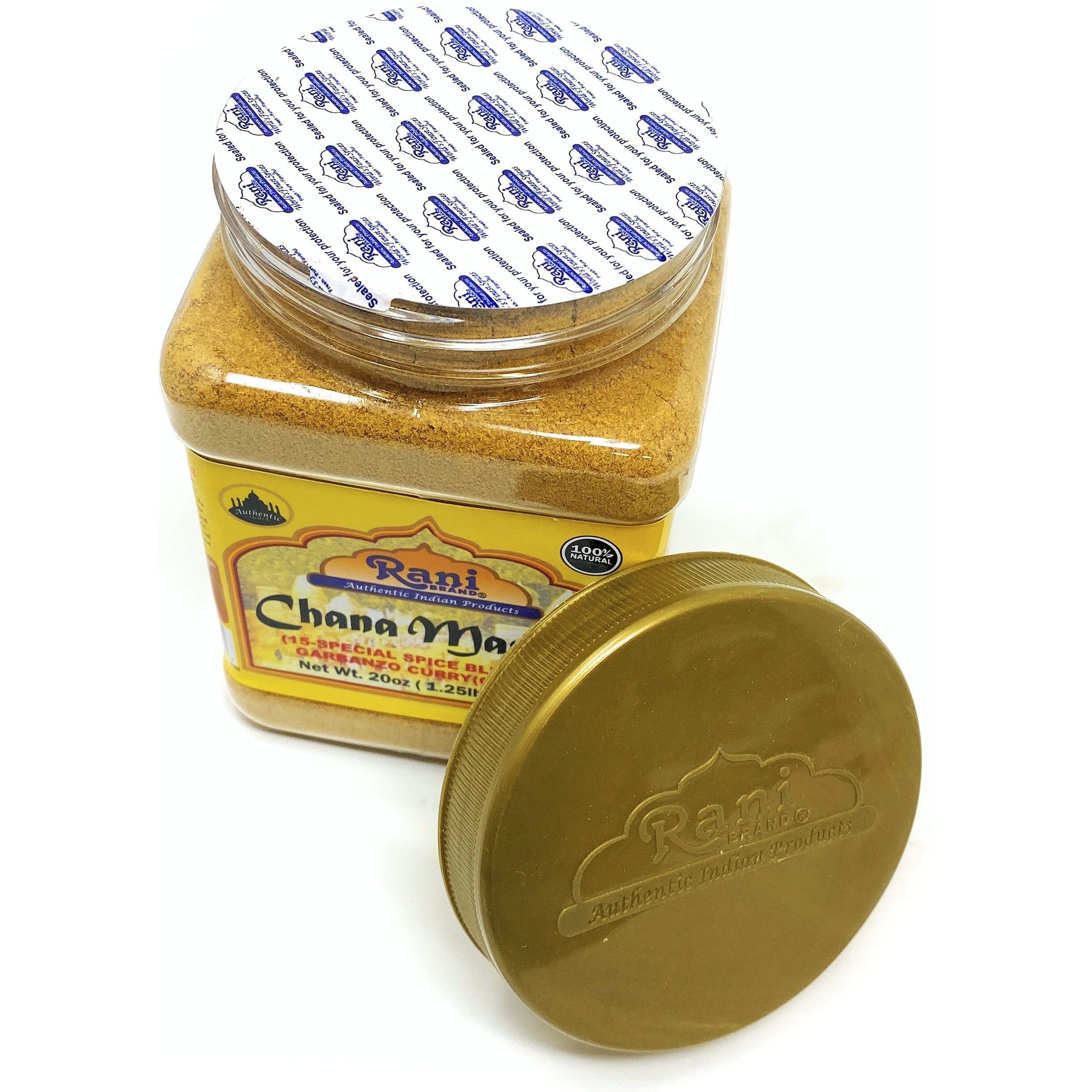 Rani Chana Masala (Garbanzo Curry 15-Spice Blend) 20oz (1.25lbs) 567g PET Jar ~ All Natural, Vegan, No Colors, Gluten Friendly, NON-GMO, Indian Origin