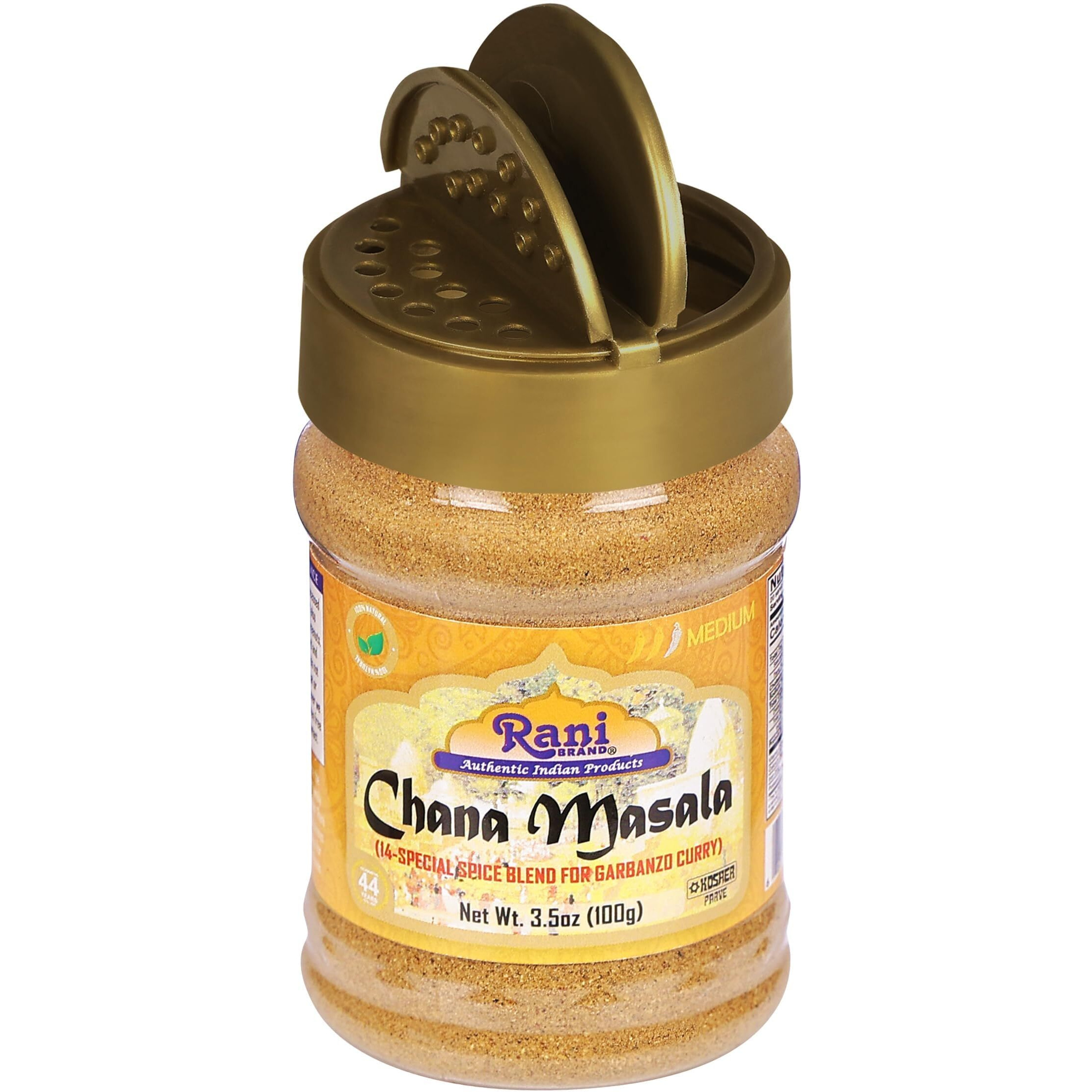 Rani Chana Masala (Garbanzo Curry 15-Spice Blend) 3.5oz (100g) PET Jar, Pack of 12 ~ All Natural, Vegan, No Colors, Gluten Friendly, NON-GMO, Kosher, Indian Origin