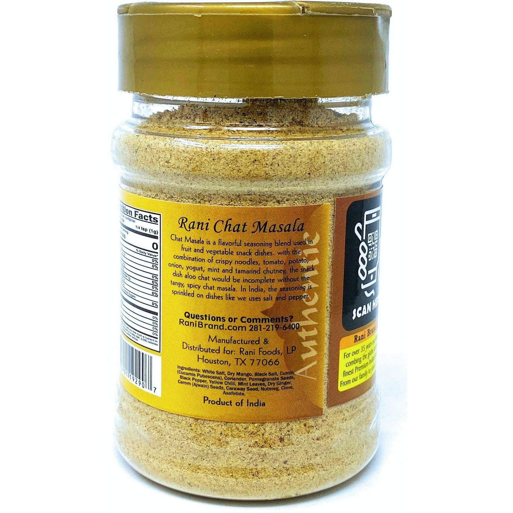 Rani Chat Masala (14 Spice Seasoning Salt) Tangy Indian Seasoning 4.5oz (127.5g) PET Jar, Pack of 12 ~ All Natural, No MSG, Vegan, No Colors, Gluten Friendly, NON-GMO, Indian Origin
