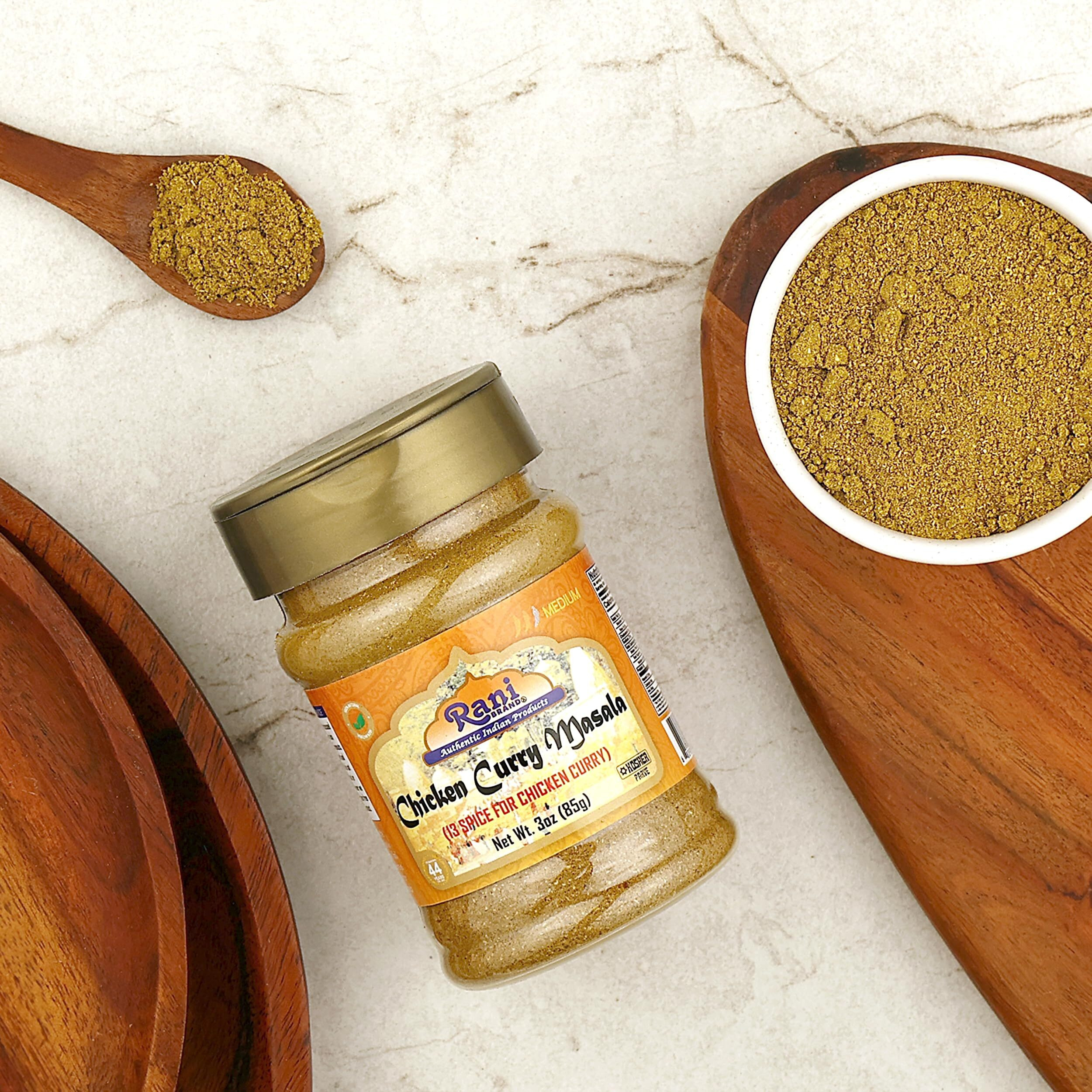 Rani Chicken Curry Masala Indian 13-Spice Blend 3oz (85g) PET Jar ~ All Natural, Vegan, No Colors, Gluten Friendly, NON-GMO, Kosher, Indian Origin