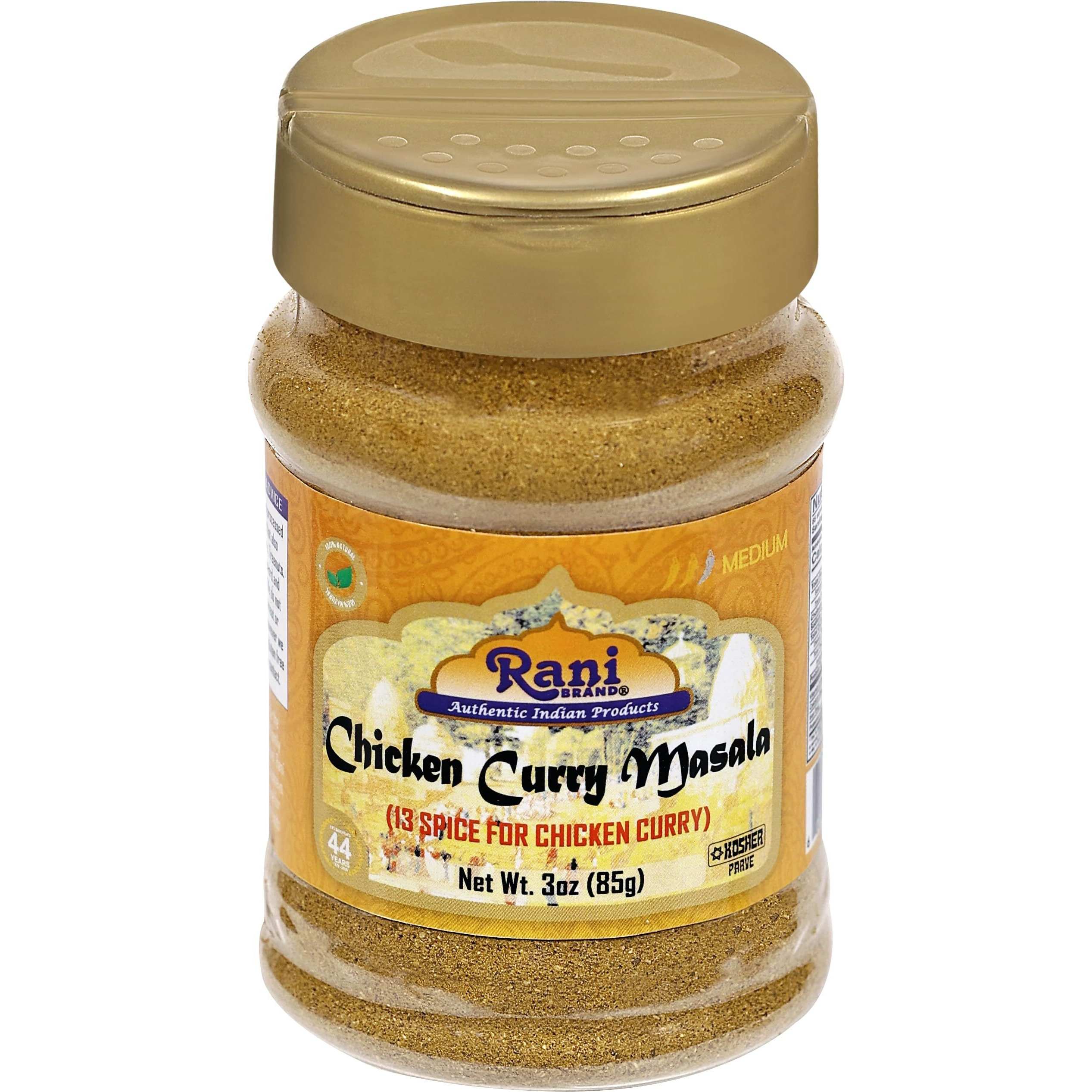 Rani Chicken Curry Masala Indian 13-Spice Blend 3oz (85g) PET Jar ~ All Natural, Vegan, No Colors, Gluten Friendly, NON-GMO, Kosher, Indian Origin