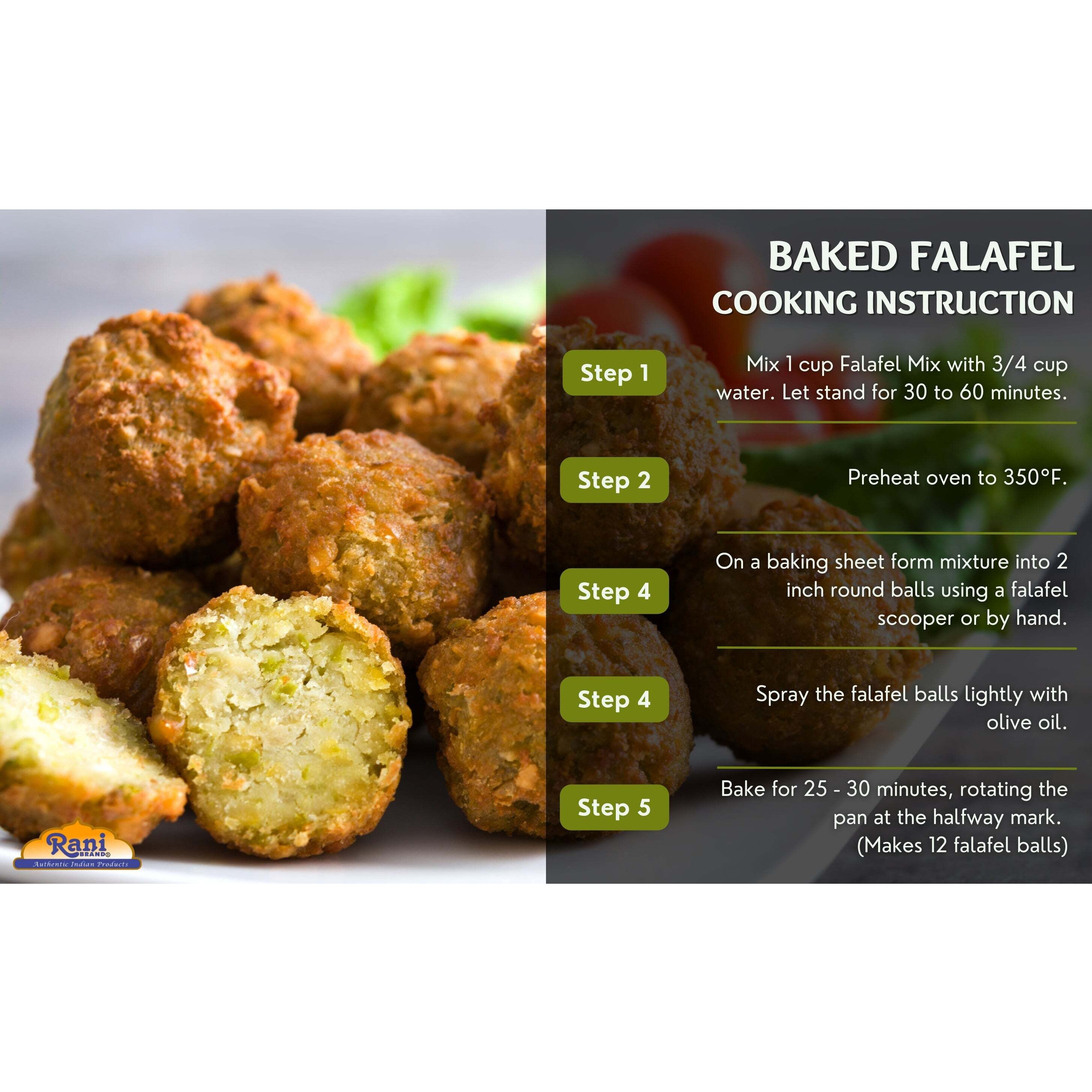 Rani Falafel Mix (Chickpeas & Spices Blend for Falafel) 20oz (1.25lbs) 567g PET Jar ~ Gluten Friendly, NON-GMO, Kosher, Product of USA