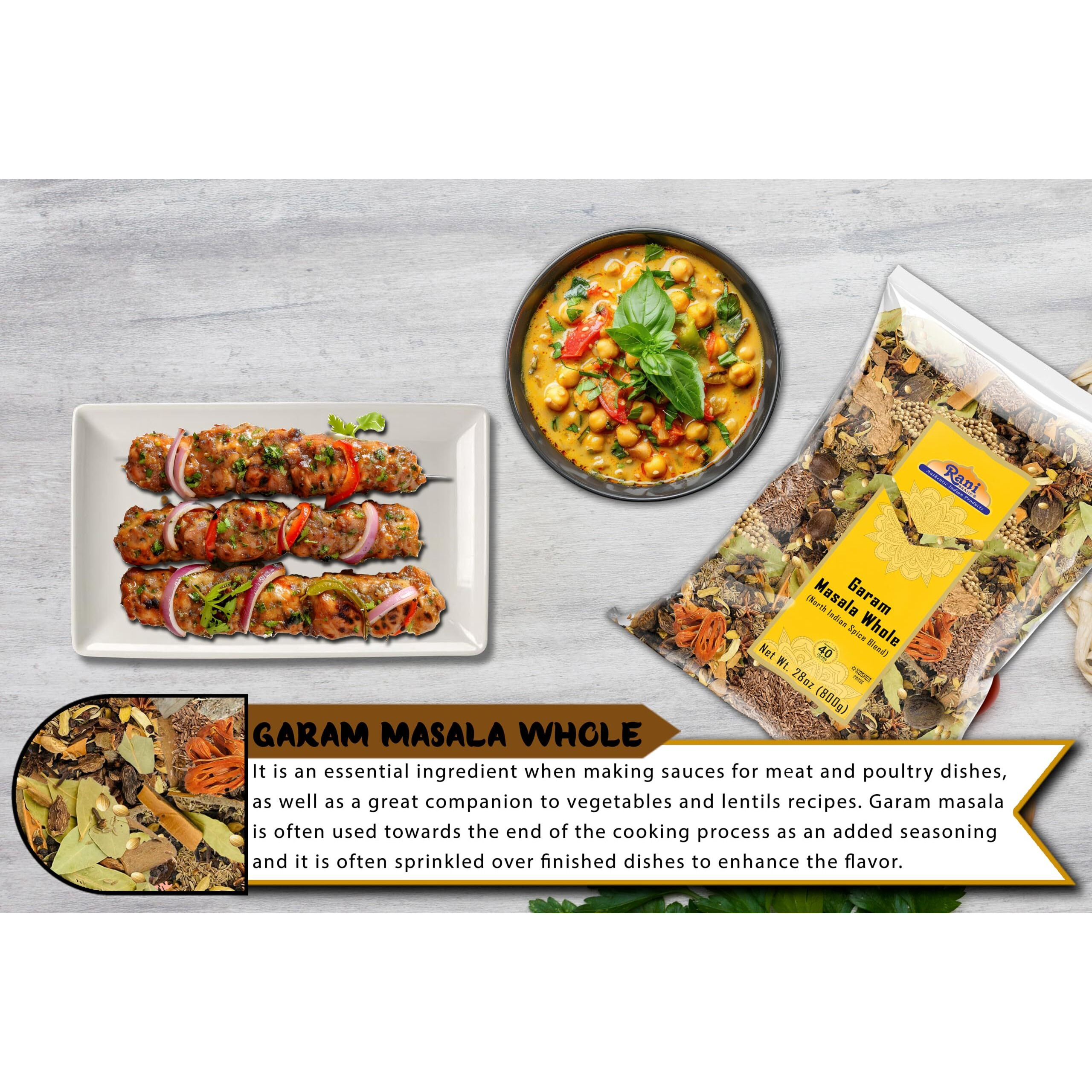 Rani Garam Masala Indian 11 Whole Spices Blend 28oz (800g) ~ All Natural, Salt-Free, Vegan, No Colors, Gluten Friendly, NON-GMO, Kosher, Indian Origin